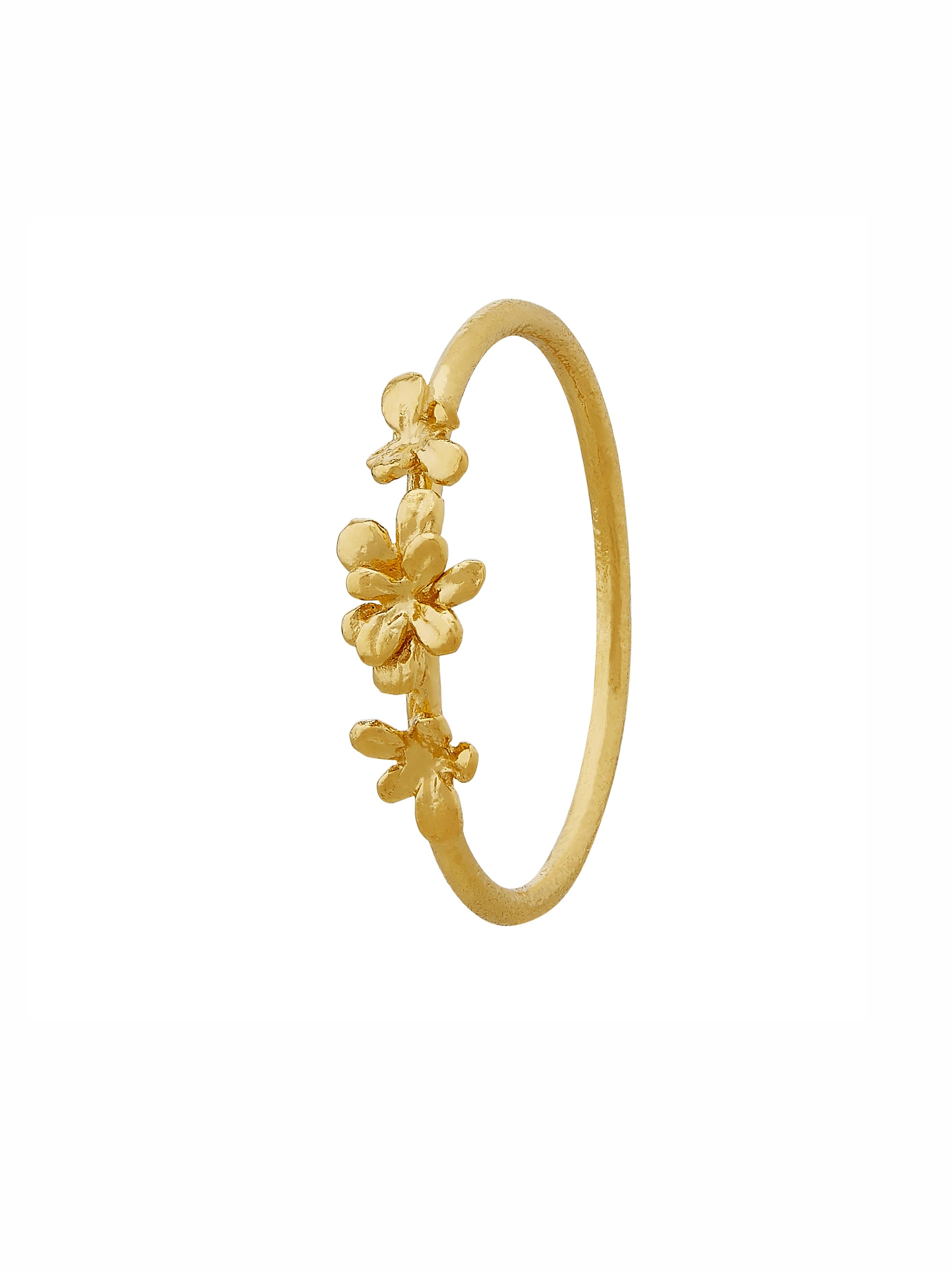 Tiny Sprouting Rosette Ring - image 1 | gold plate