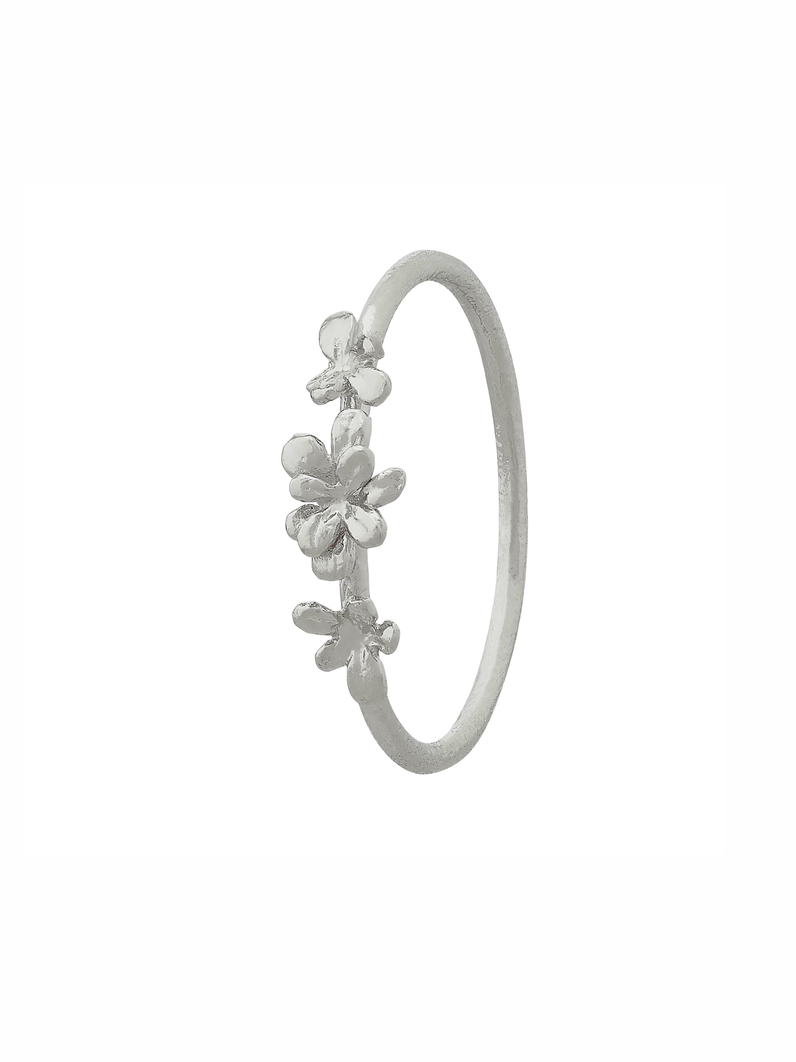 Tiny Sprouting Rosette Ring - image 4 | silver