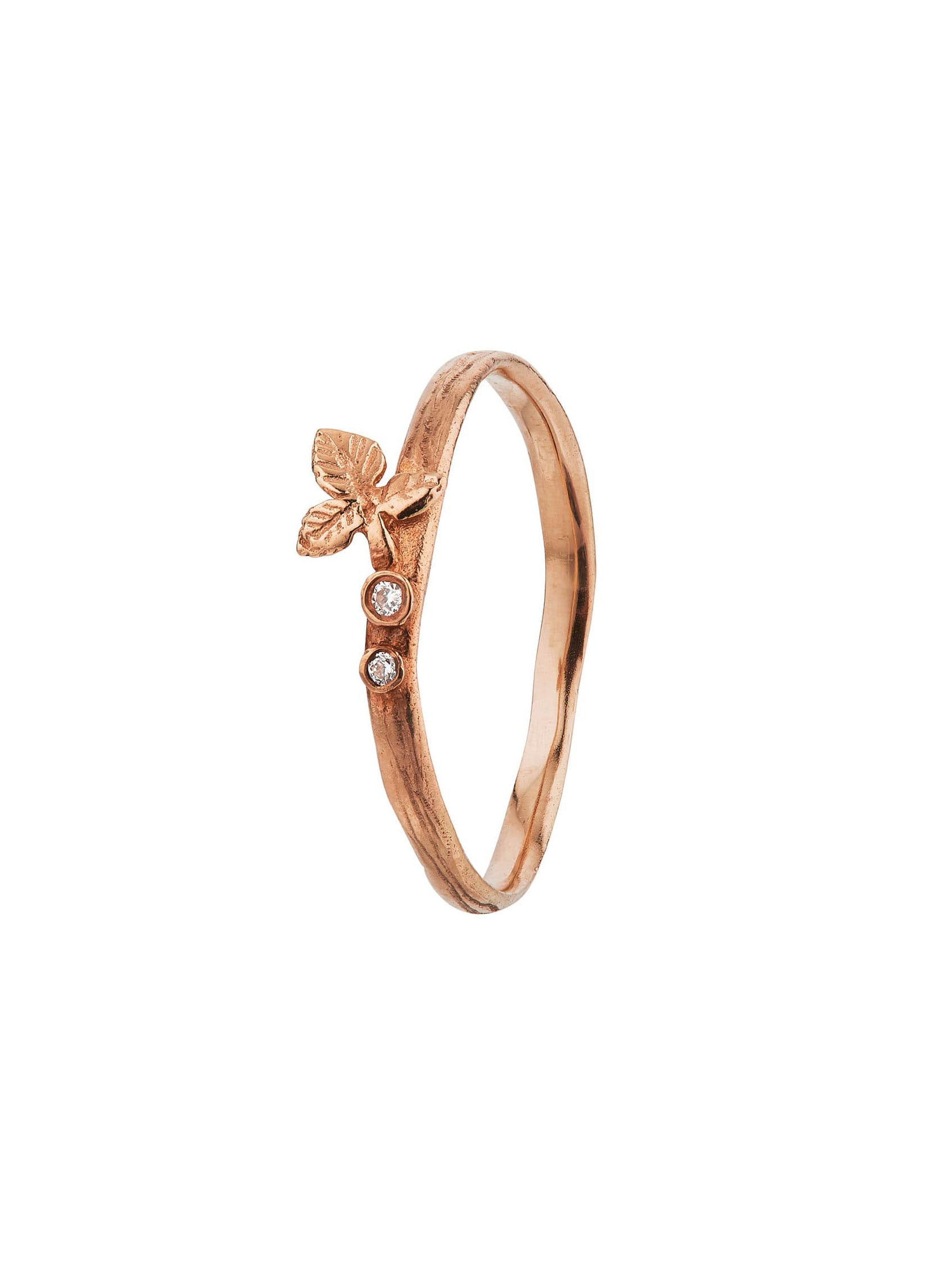 Triple Leaf and Diamond Band - image 4 | 18ct rose gold