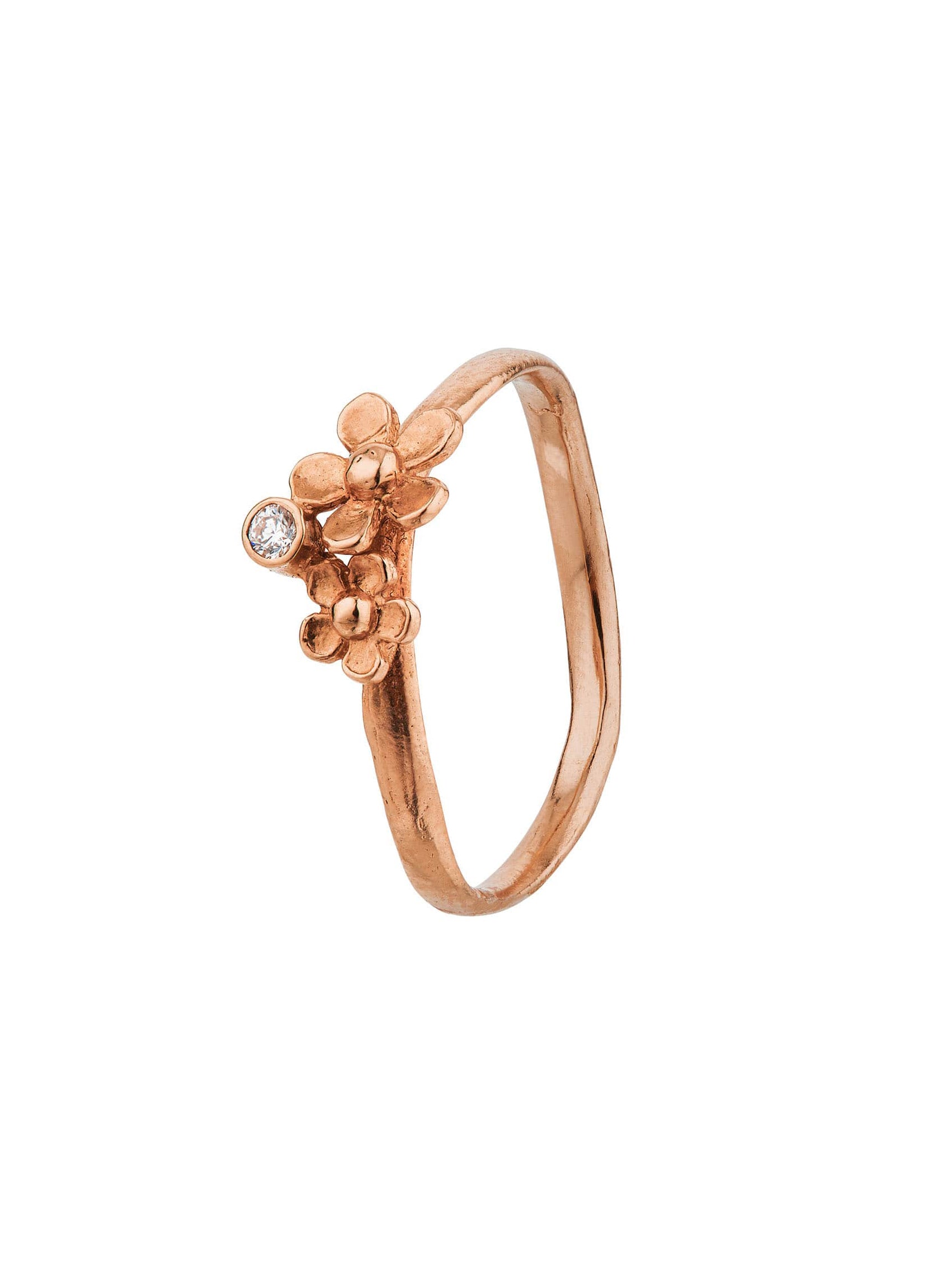 Flower and Diamond Band - image 1 | 18ct rose gold