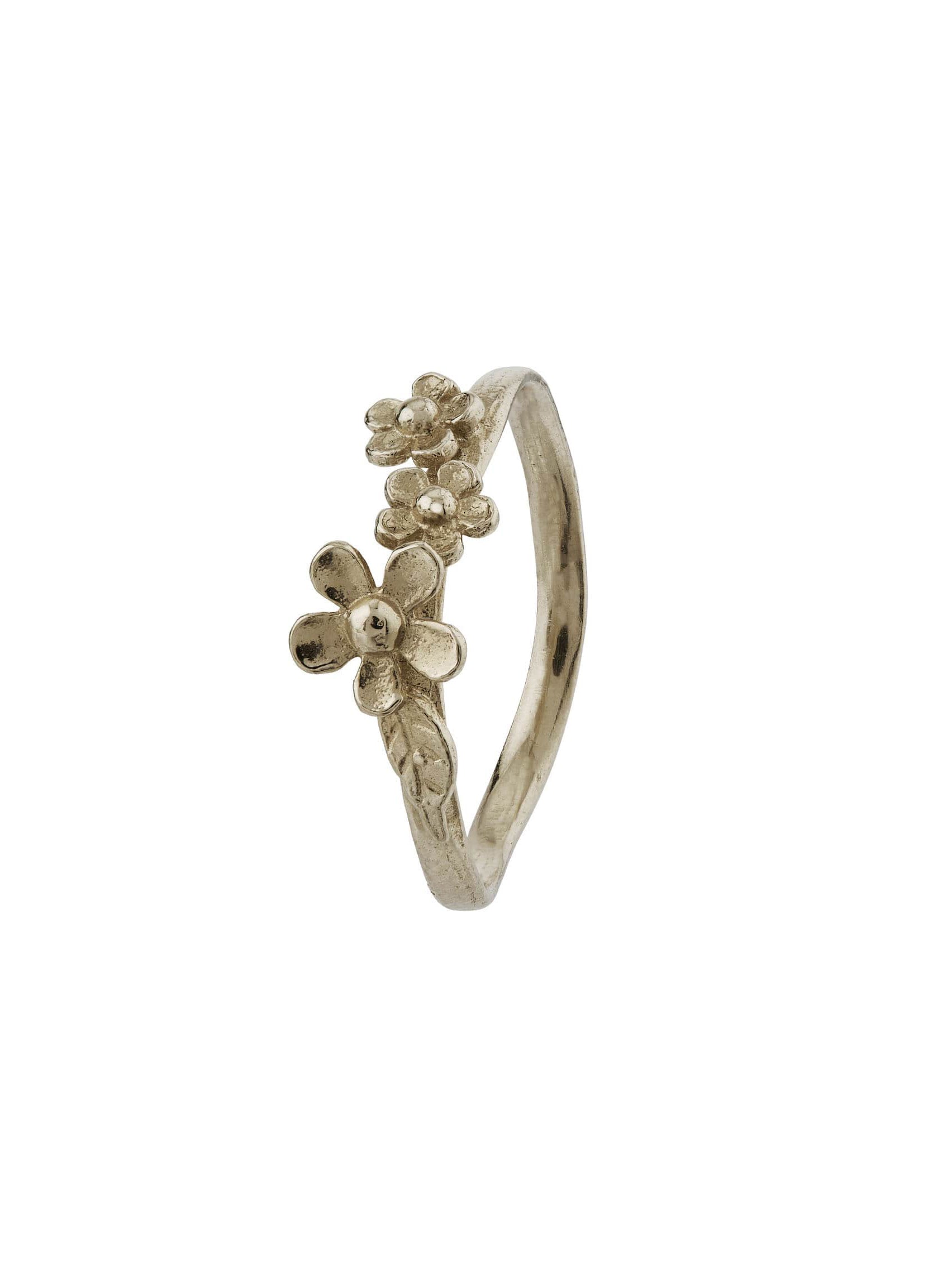 Flower and Leaf Band - image 1 | 18ct white gold