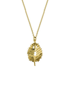 Spooky Single Hazel Leaf Necklace