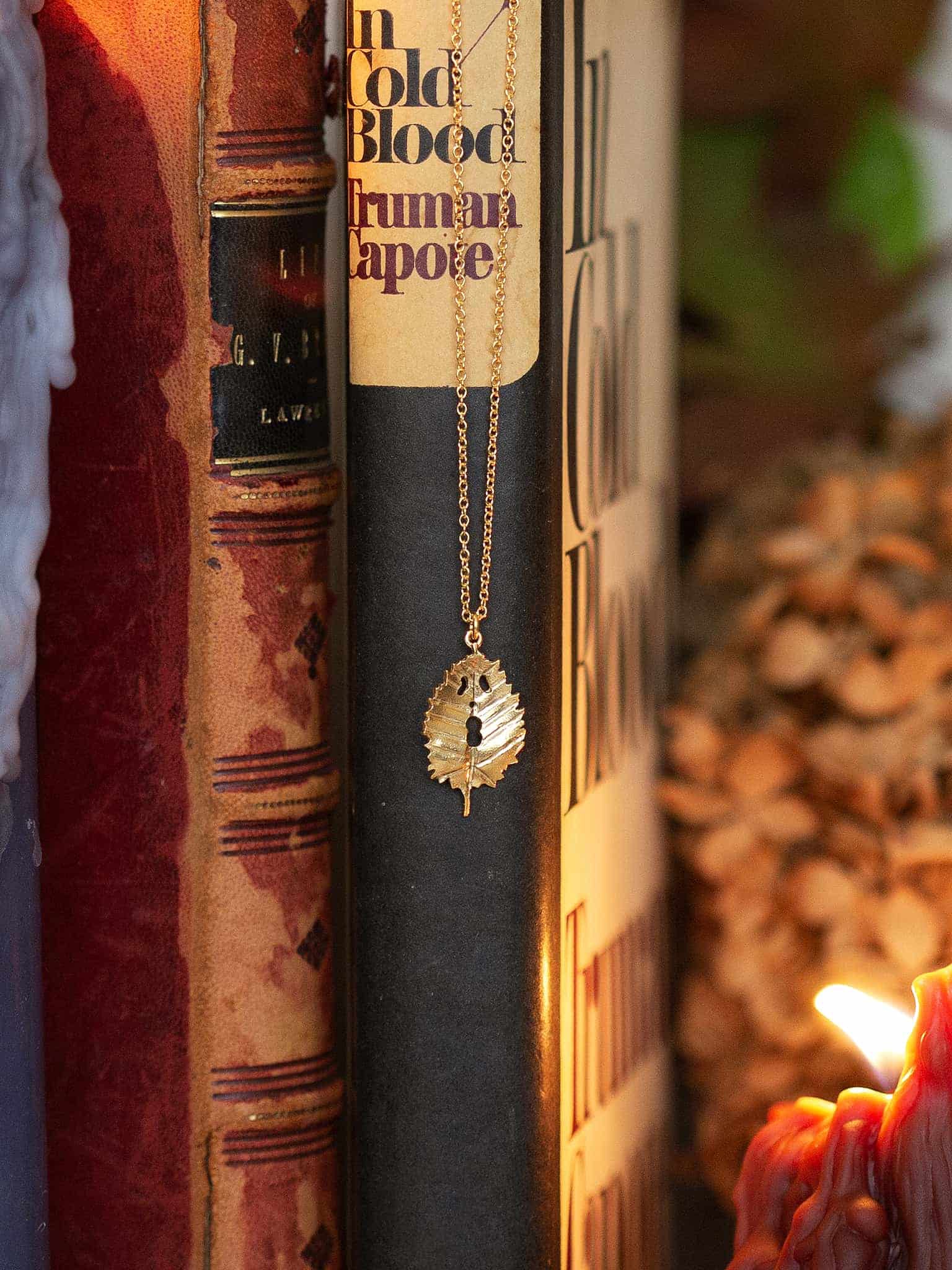 Spooky Single Hazel Leaf Necklace - image 3