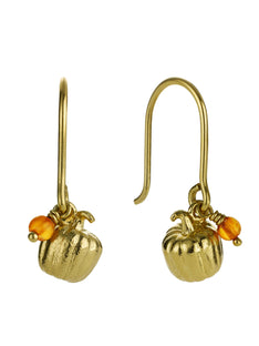 Small Pumpkin Hook Earring with Carnelian