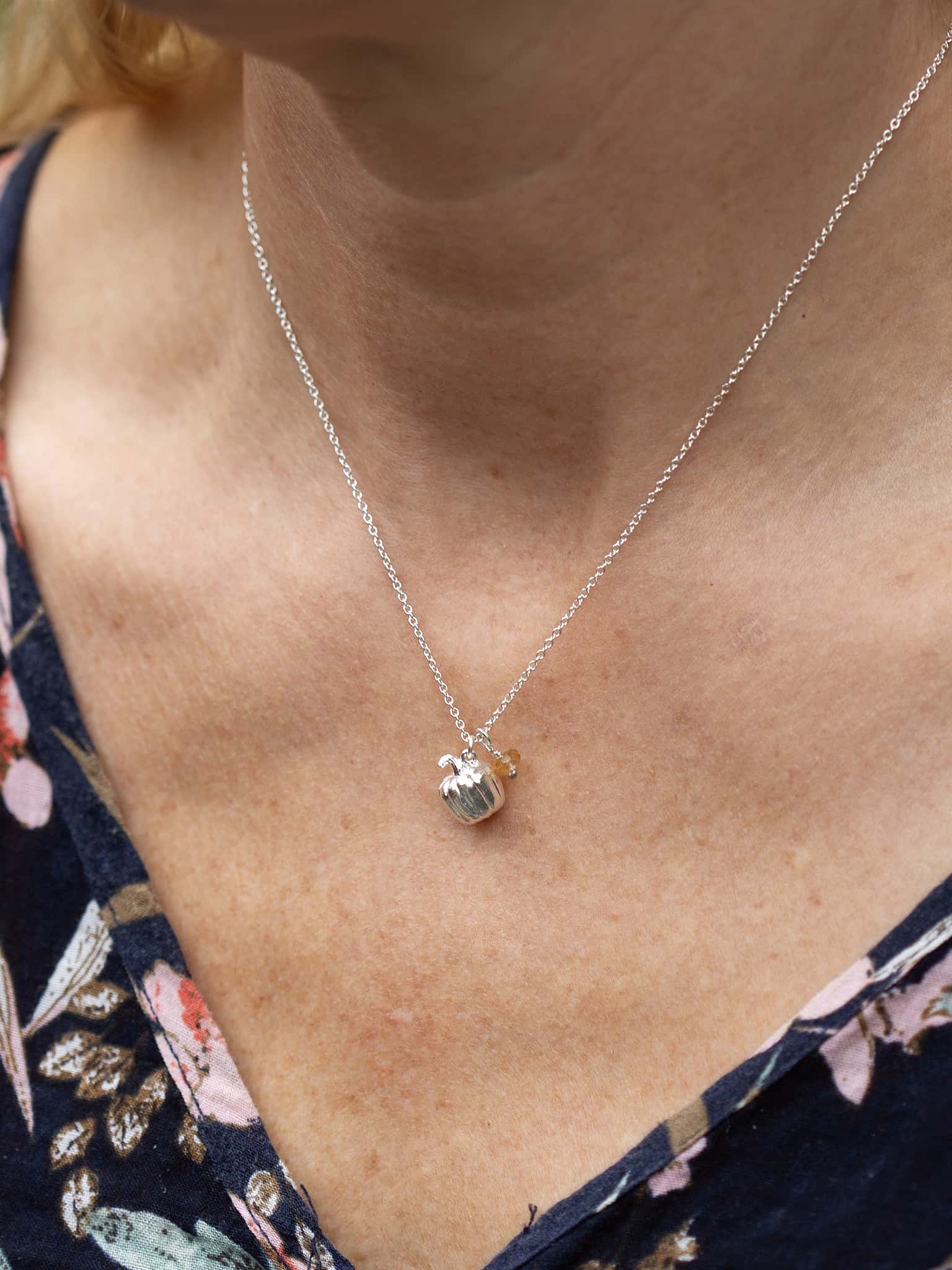 Fat Pumpkin Necklace with Citrine Rondelle - image 7
