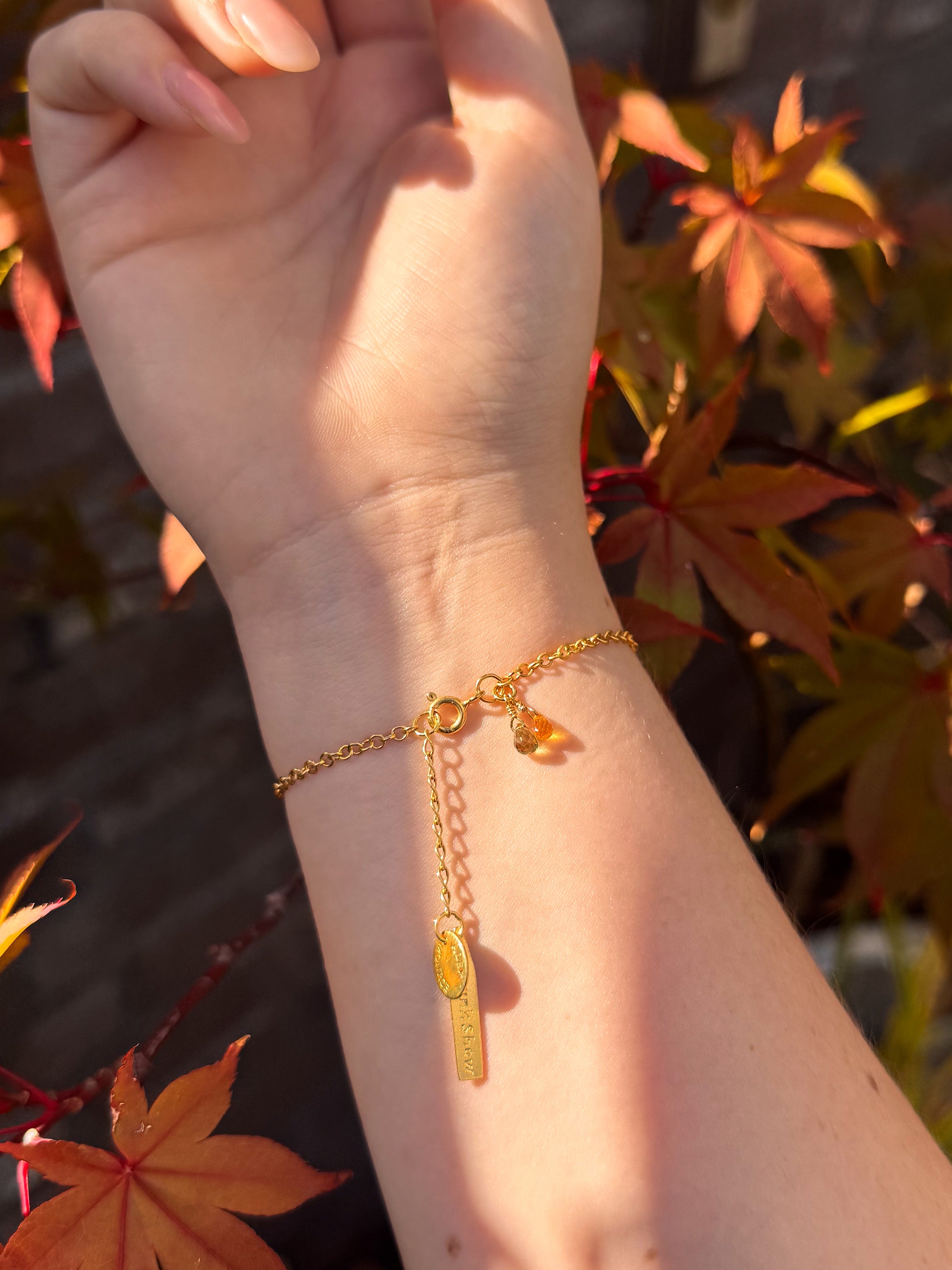 Marching Bugs Inline Bracelet with Tourmaline & Sapphire Briolettes - image 4