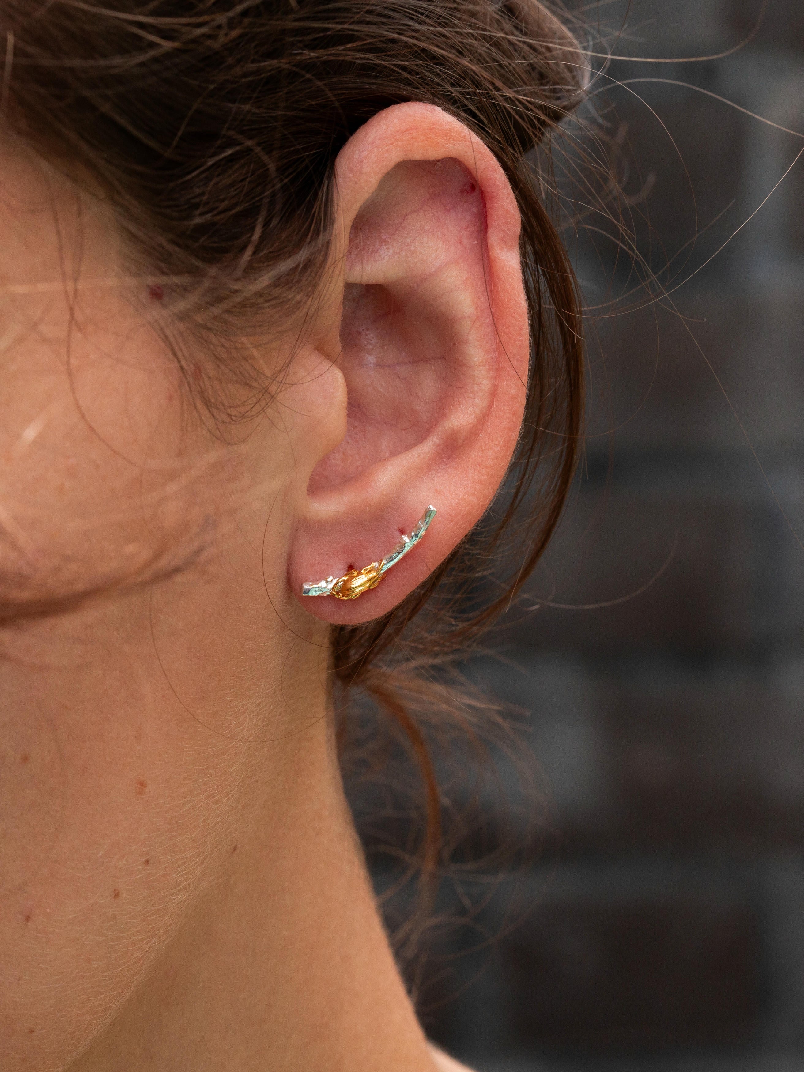 Asymmetric 'Creepy Crawly' Crawler Earrings - image 2