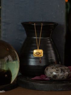 'Fangs for the Memories' Necklace with Garnet Briolette