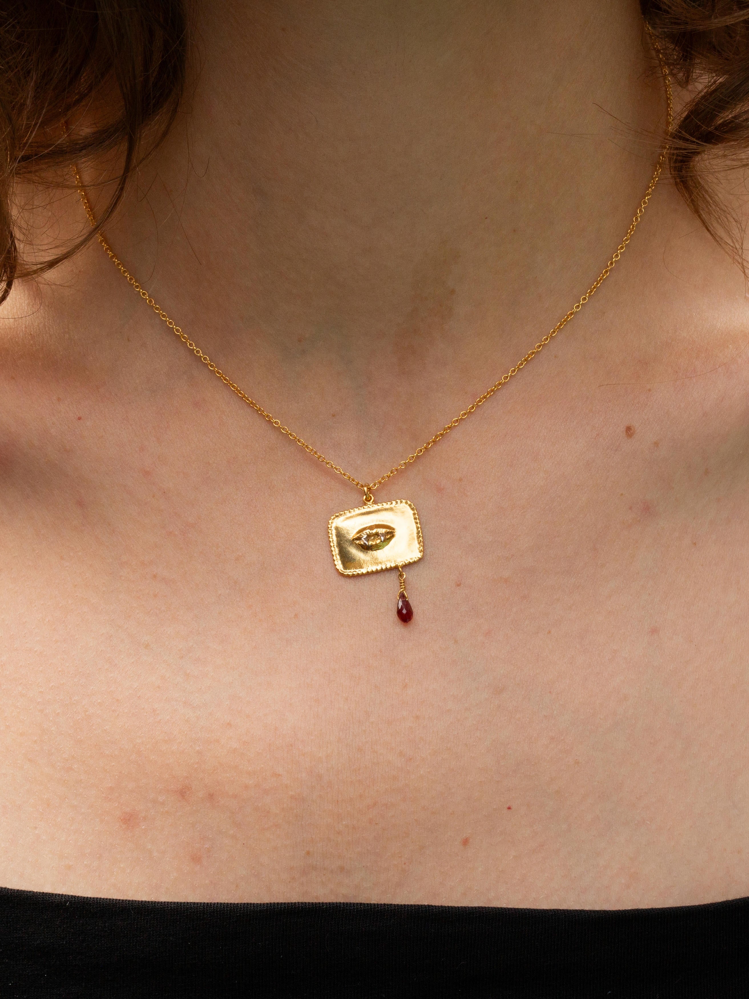 Fangs for the Memories' Necklace with Garnet Briolette - image 3