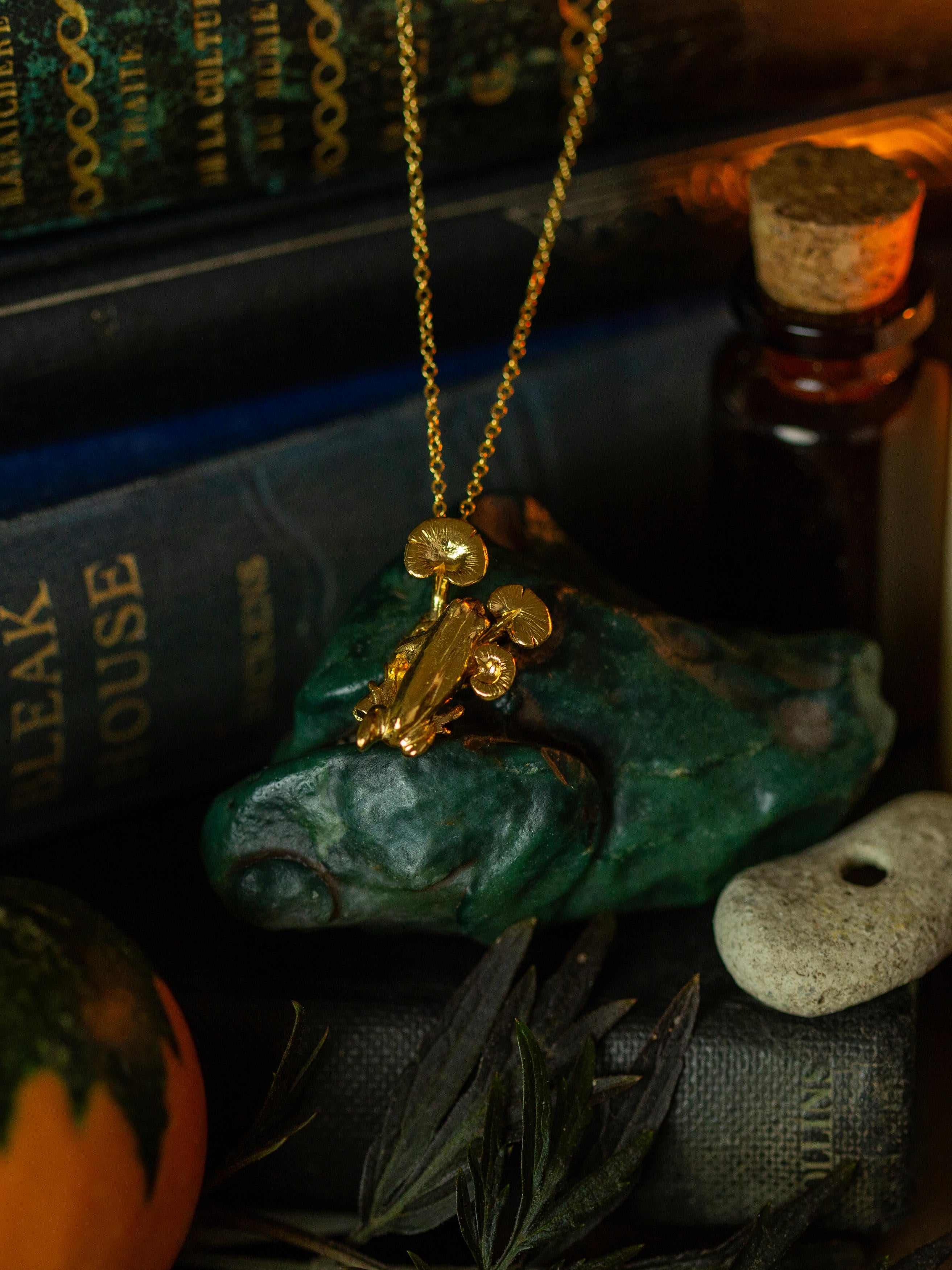 Ribbit In Peace' Frog & Waterlily Pendant - image 1