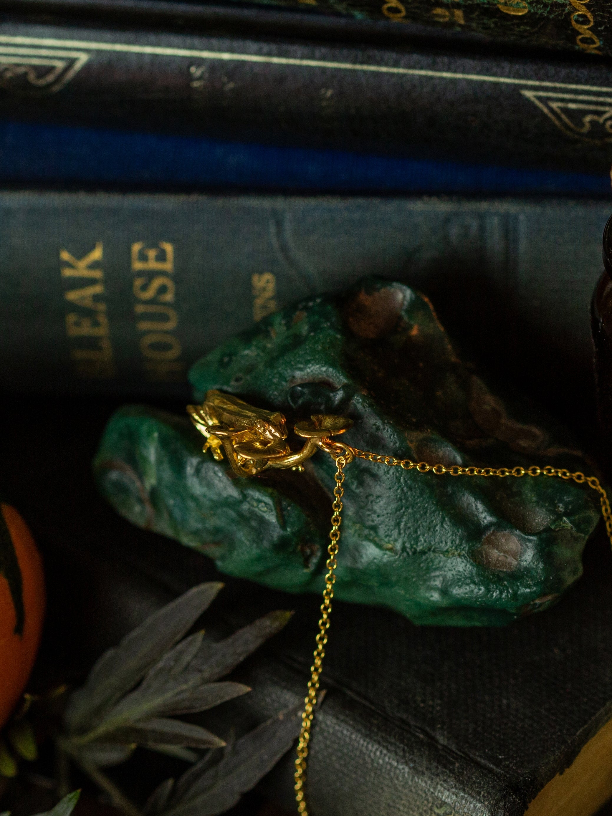 Ribbit In Peace' Frog & Waterlily Pendant - image 2