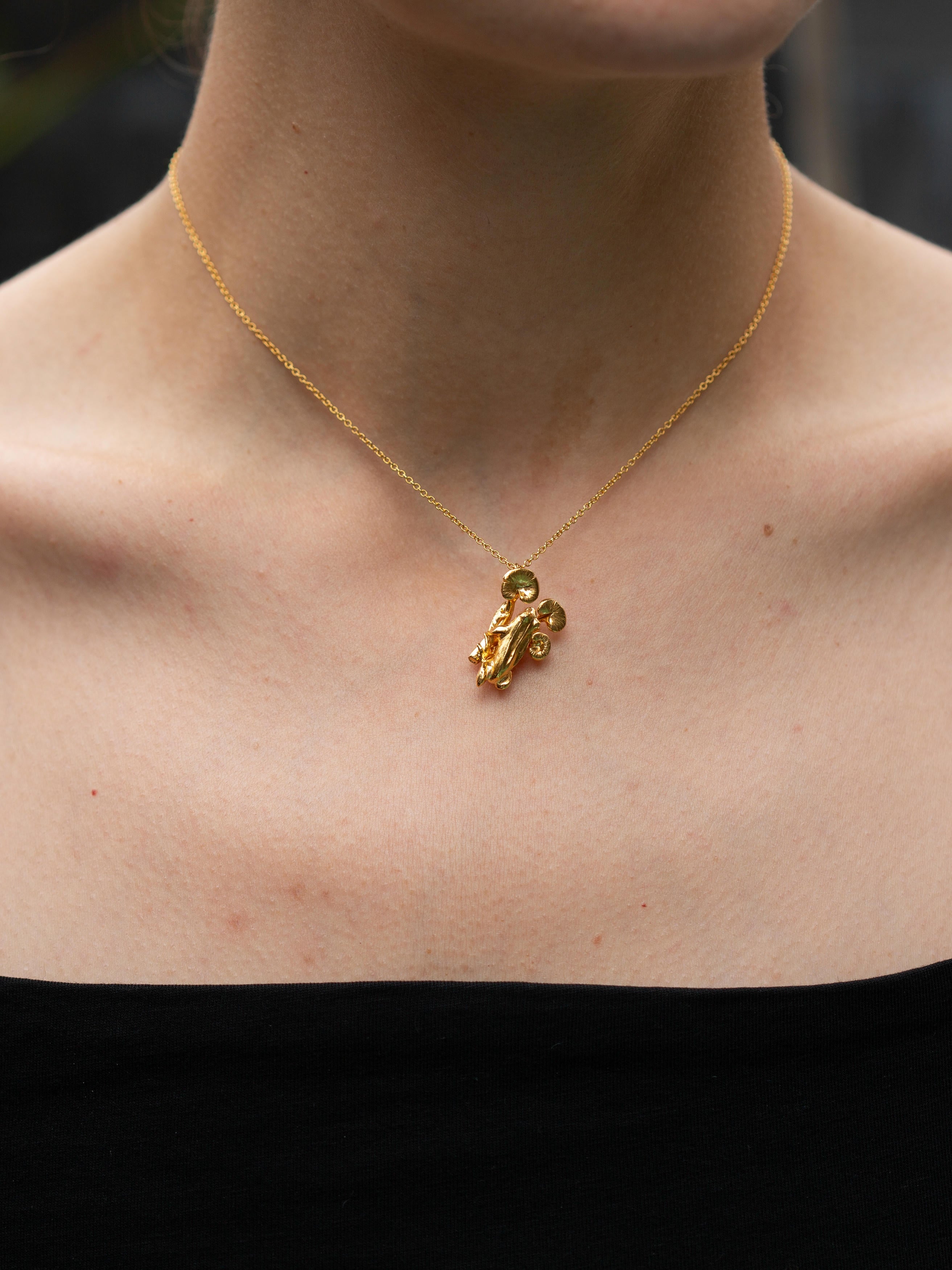 Ribbit In Peace' Frog & Waterlily Pendant - image 3