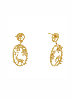 Doe & Stag Oval Loop Drop Earrings