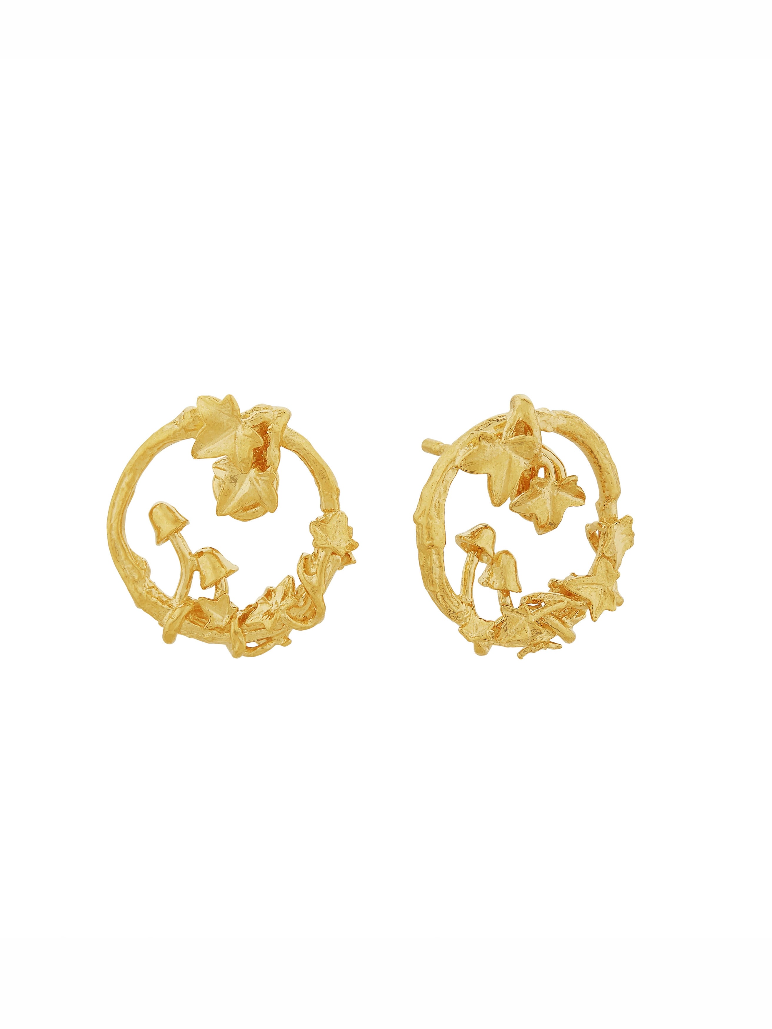 Woodland Loop Stud Earrings - image 1 | gold plate