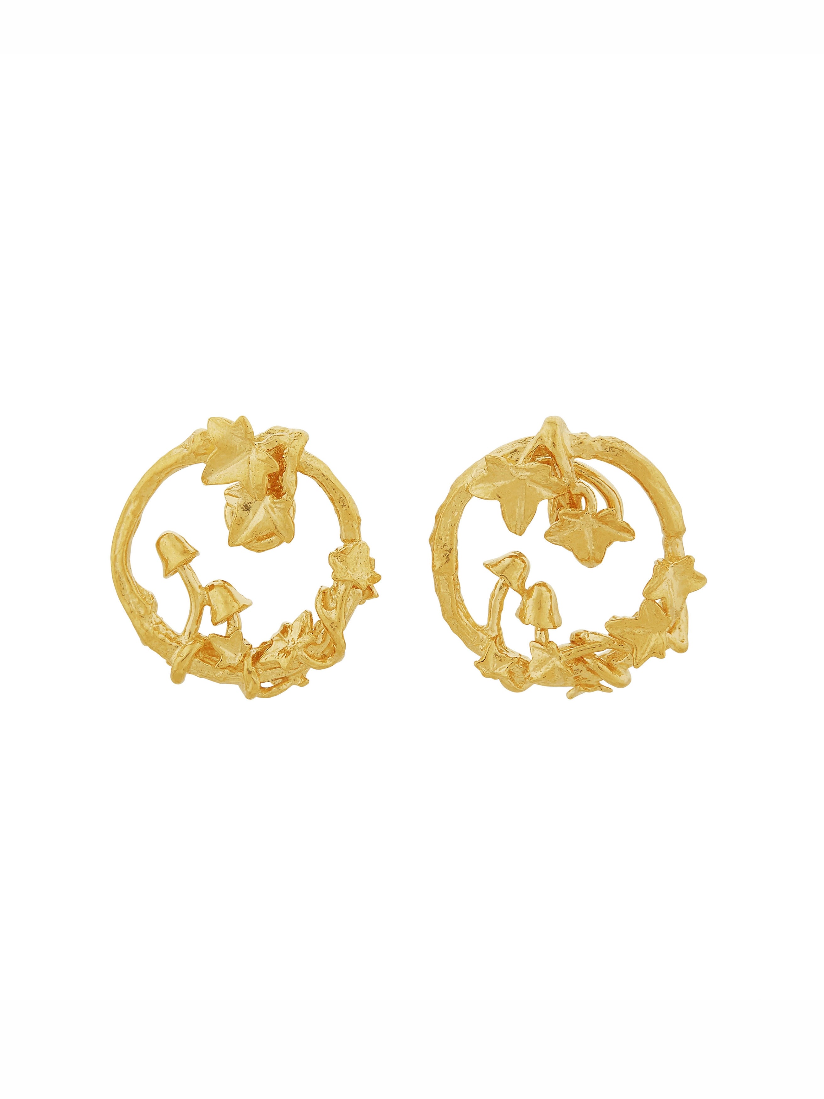 Woodland Loop Stud Earrings - image 5 | gold plate
