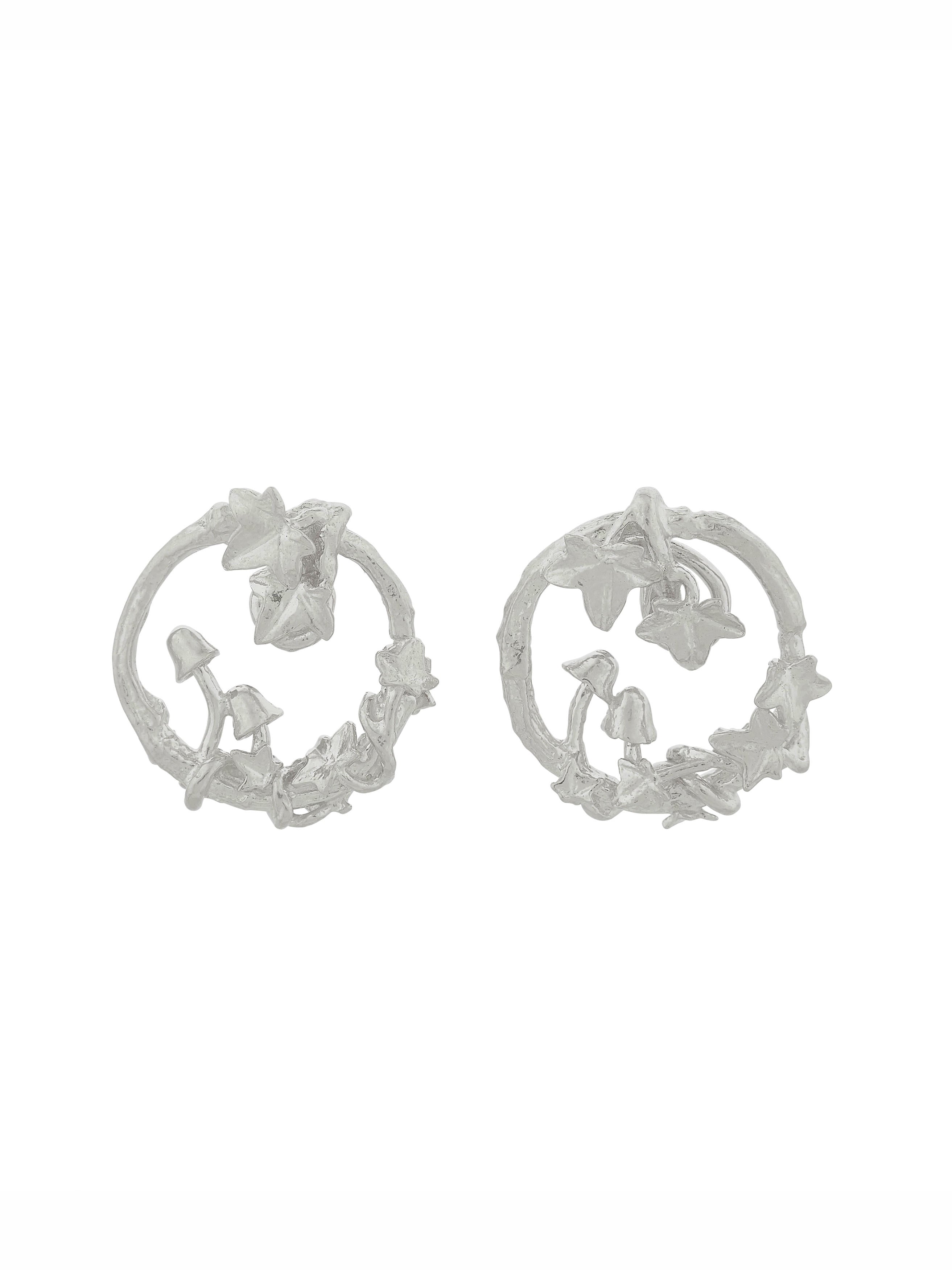 Woodland Loop Stud Earrings - image 8 | silver