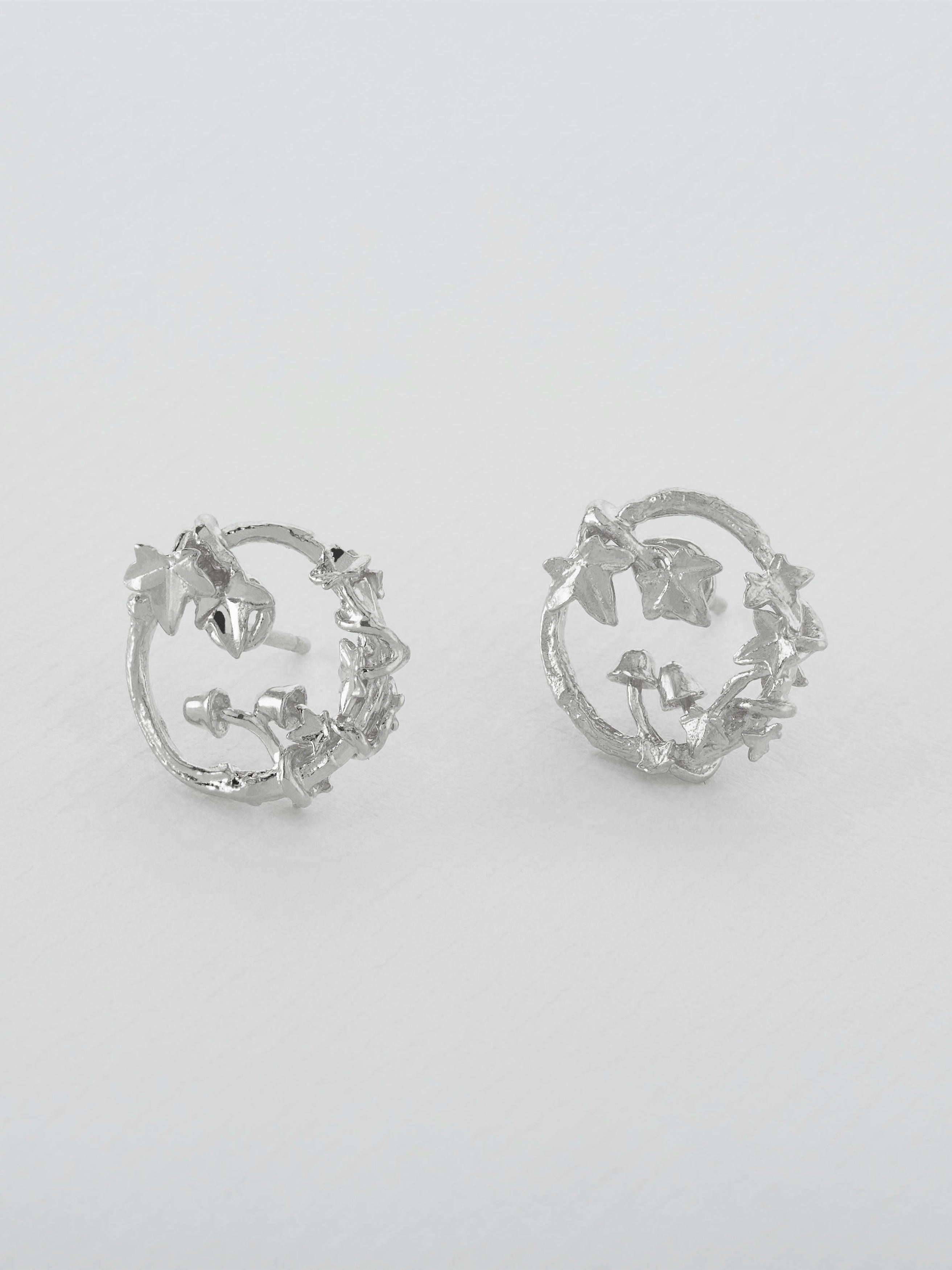 Woodland Loop Stud Earrings - image 7 | silver