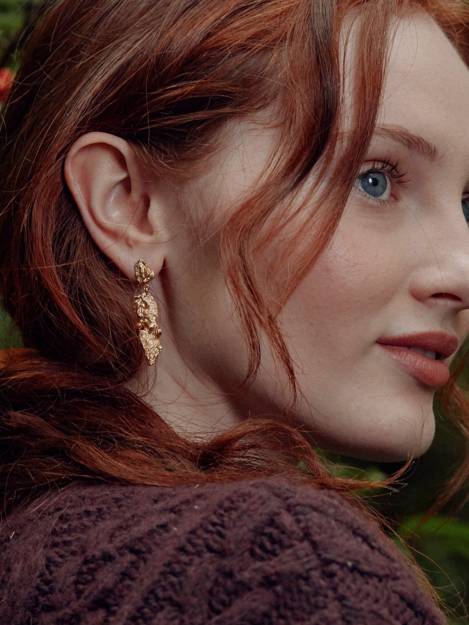 Forest Life Bark Drop Earrings - image 2