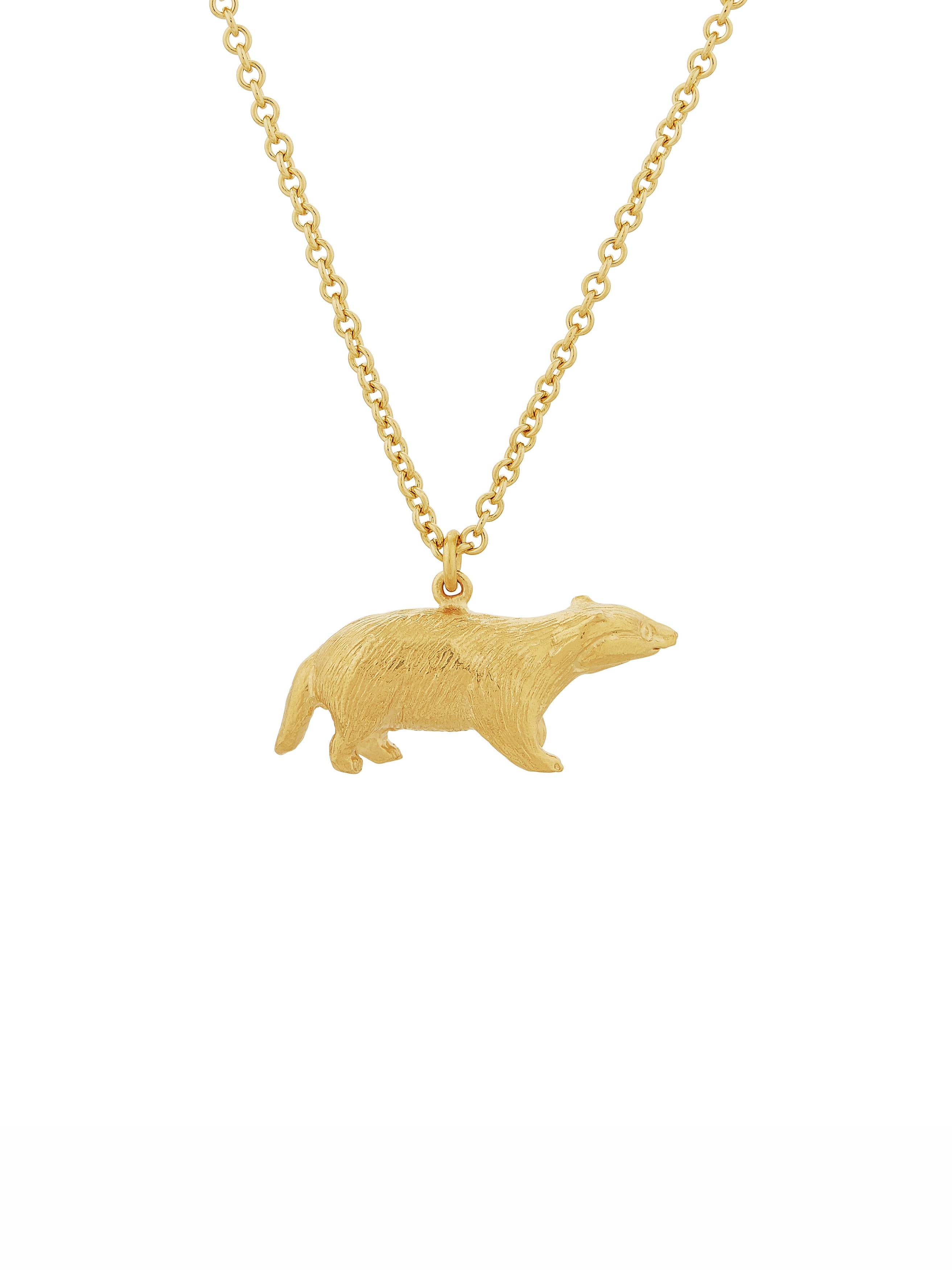 Foraging Badger Necklace - image 5 | gold plate