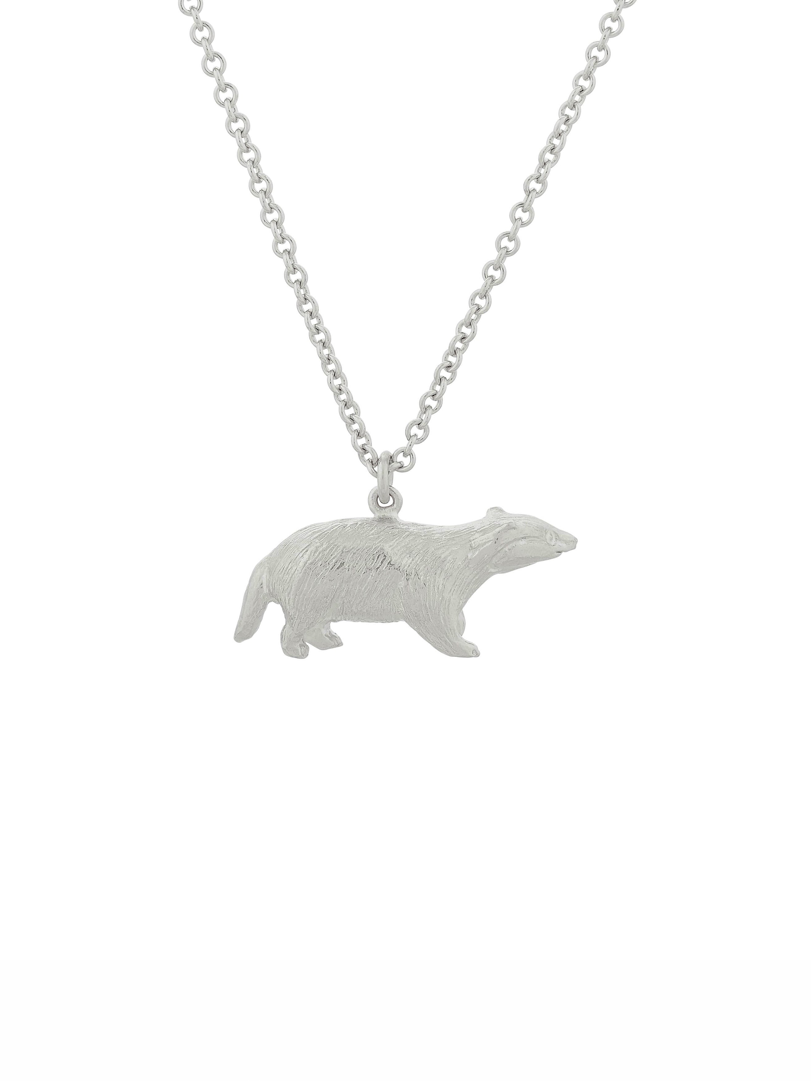 Foraging Badger Necklace - image 8 | silver