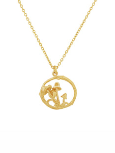 Mushroom Patch Loop Necklace