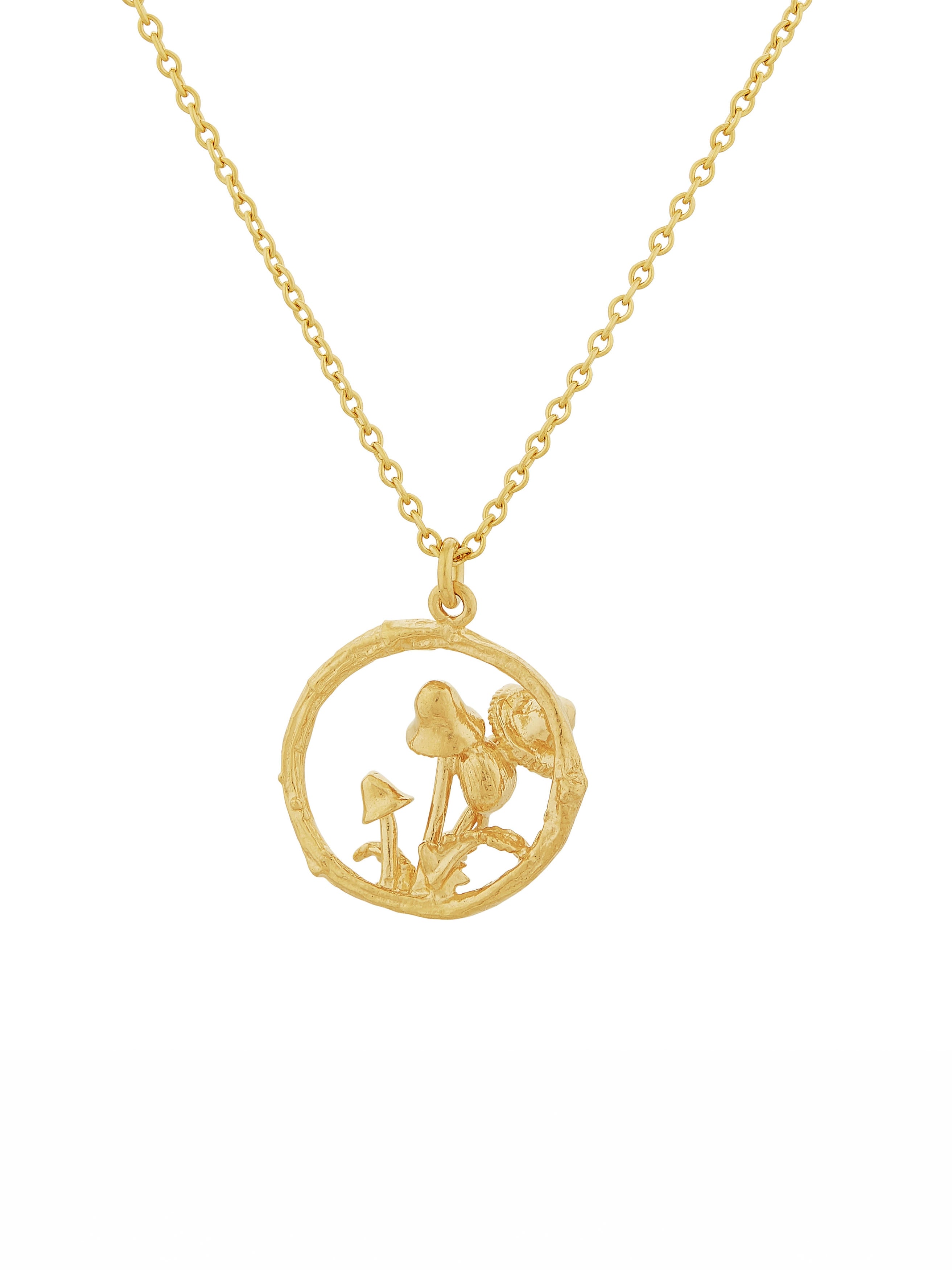 Mushroom Patch Loop Necklace - image 5 | gold plate