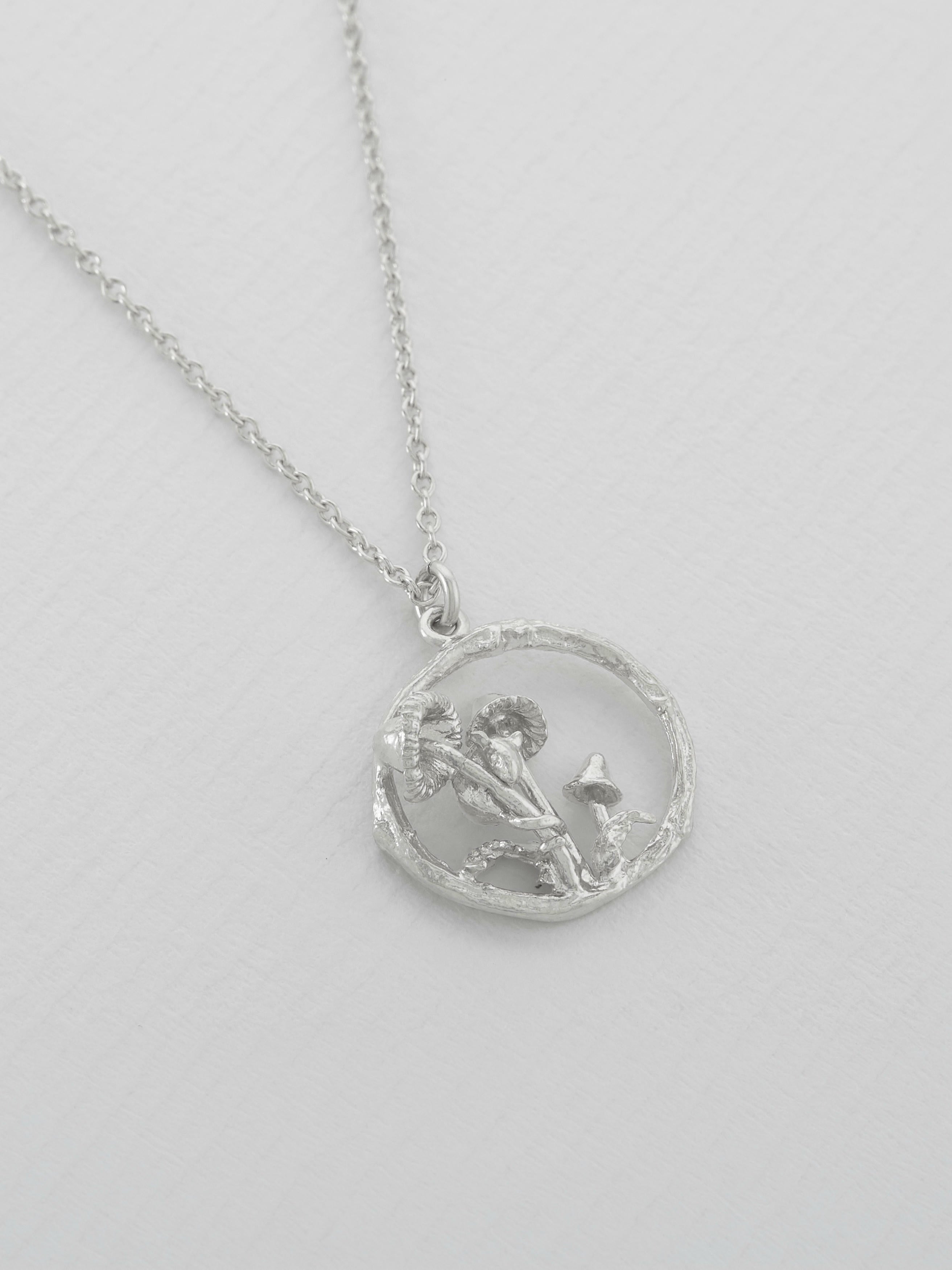 Mushroom Patch Loop Necklace - image 7 | silver