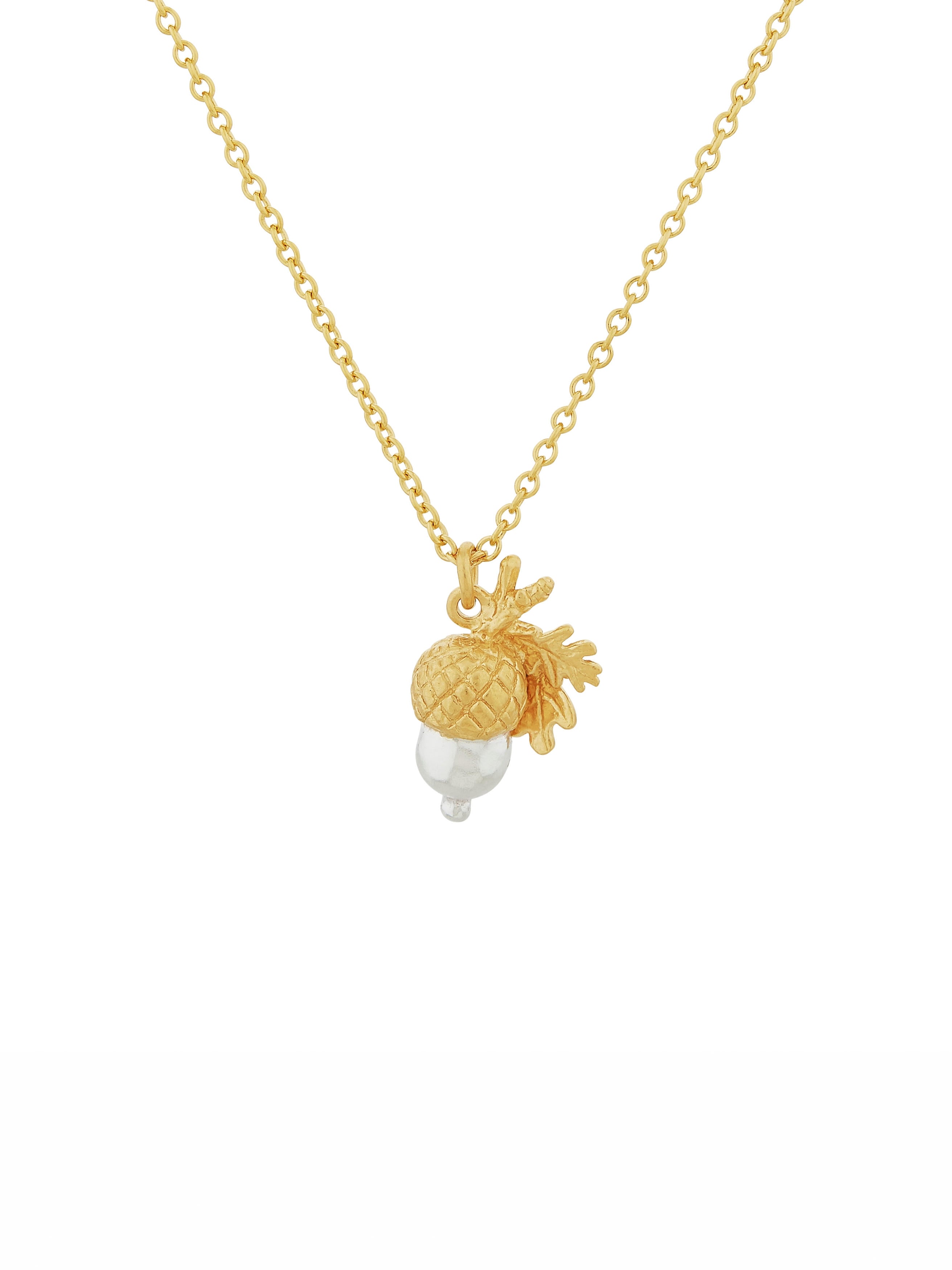 Acorn Necklace - image 5 | silver & gold plate