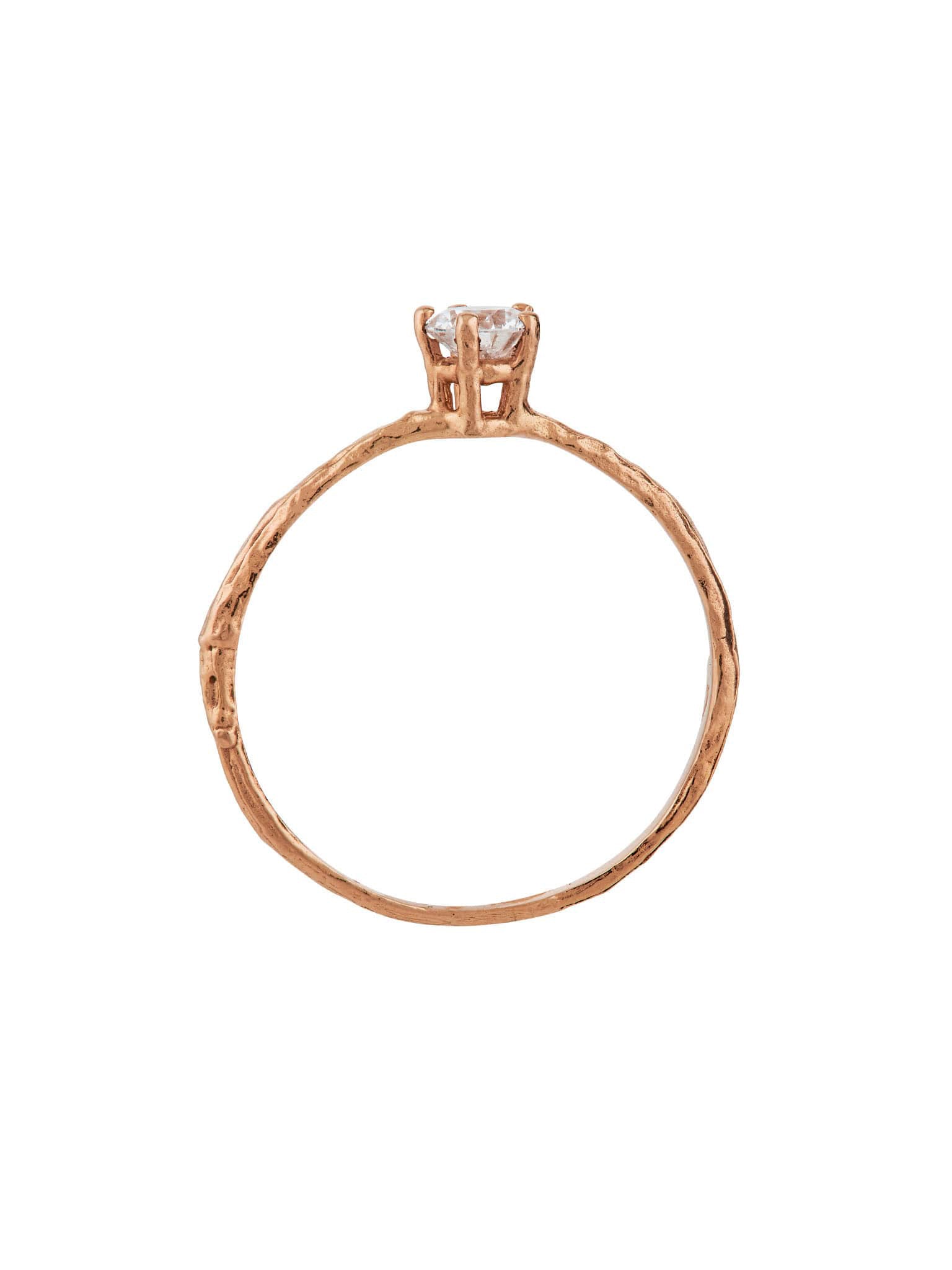 4 mm Diamond Eyebright Ring - image 10 | 18ct rose gold