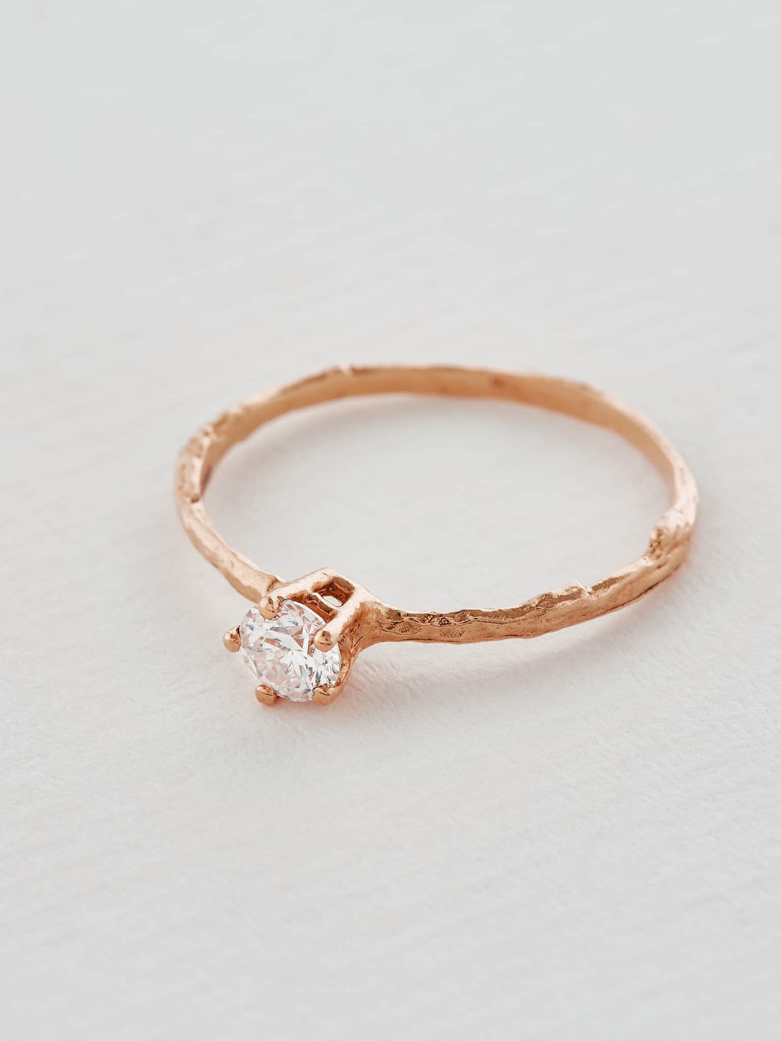4 mm Diamond Eyebright Ring - image 9 | 18ct rose gold