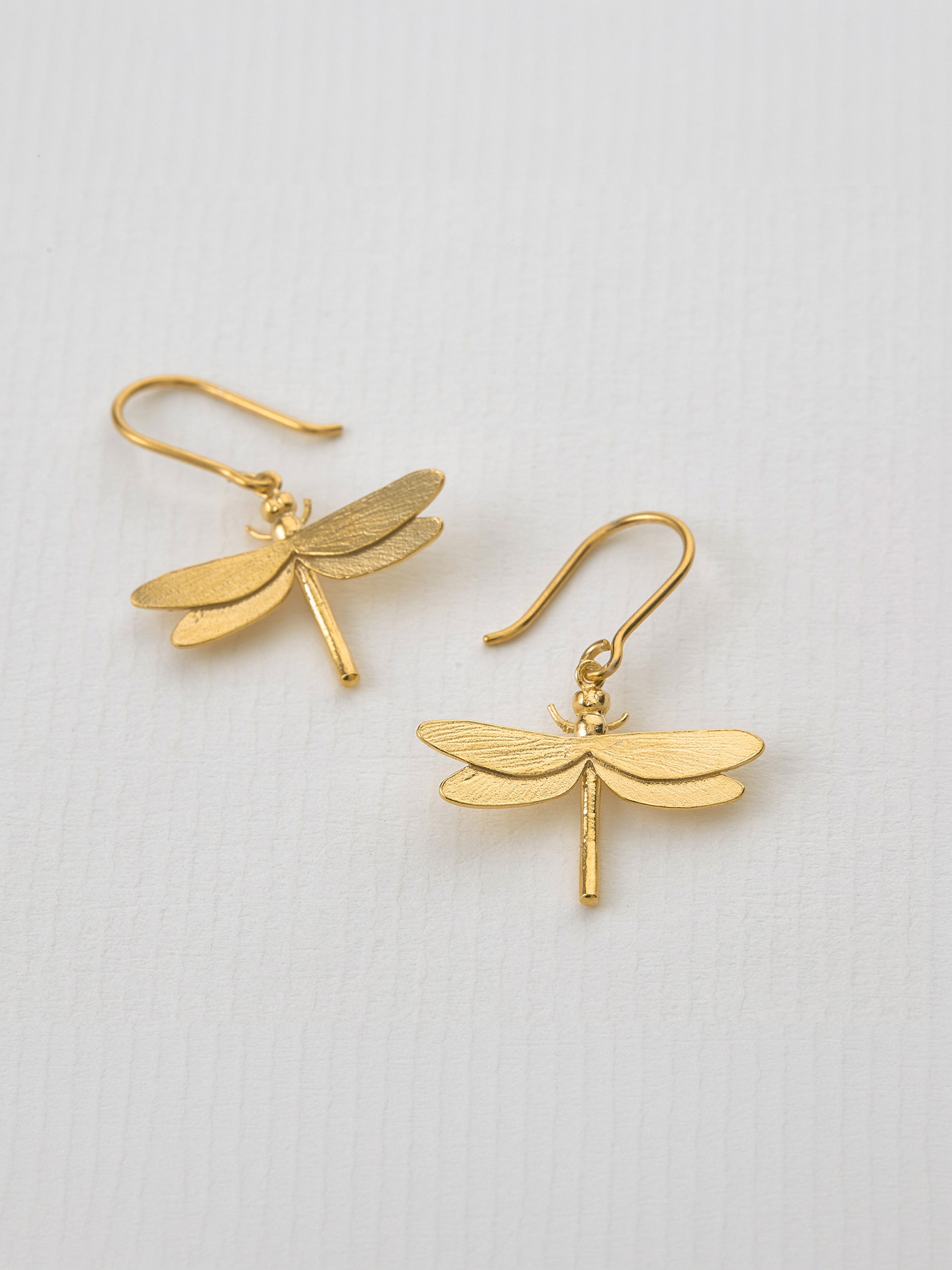 Dragonfly Hook Earrings - image 4 | gold plate