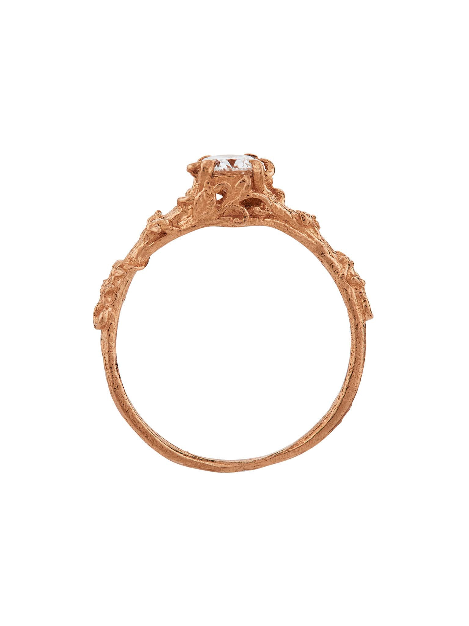 Fine Bark Diamond Ring - image 10 | 18ct rose gold