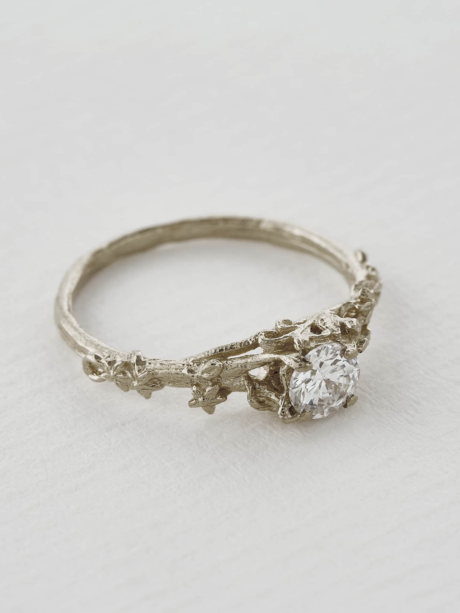 Fine Bark Diamond Ring - image 6 | 18ct white gold