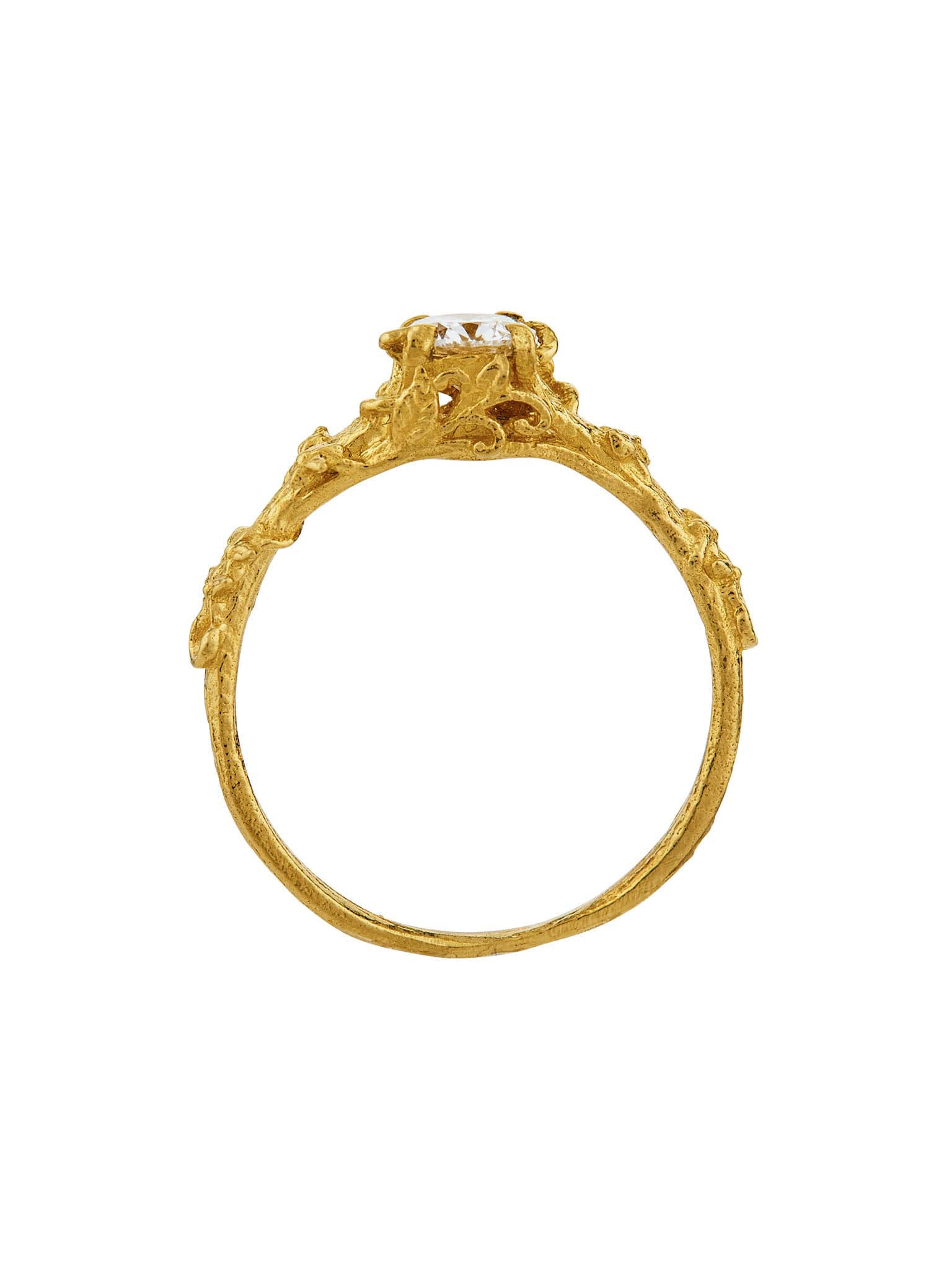 Fine Bark Diamond Ring - image 4 | 18ct yellow gold