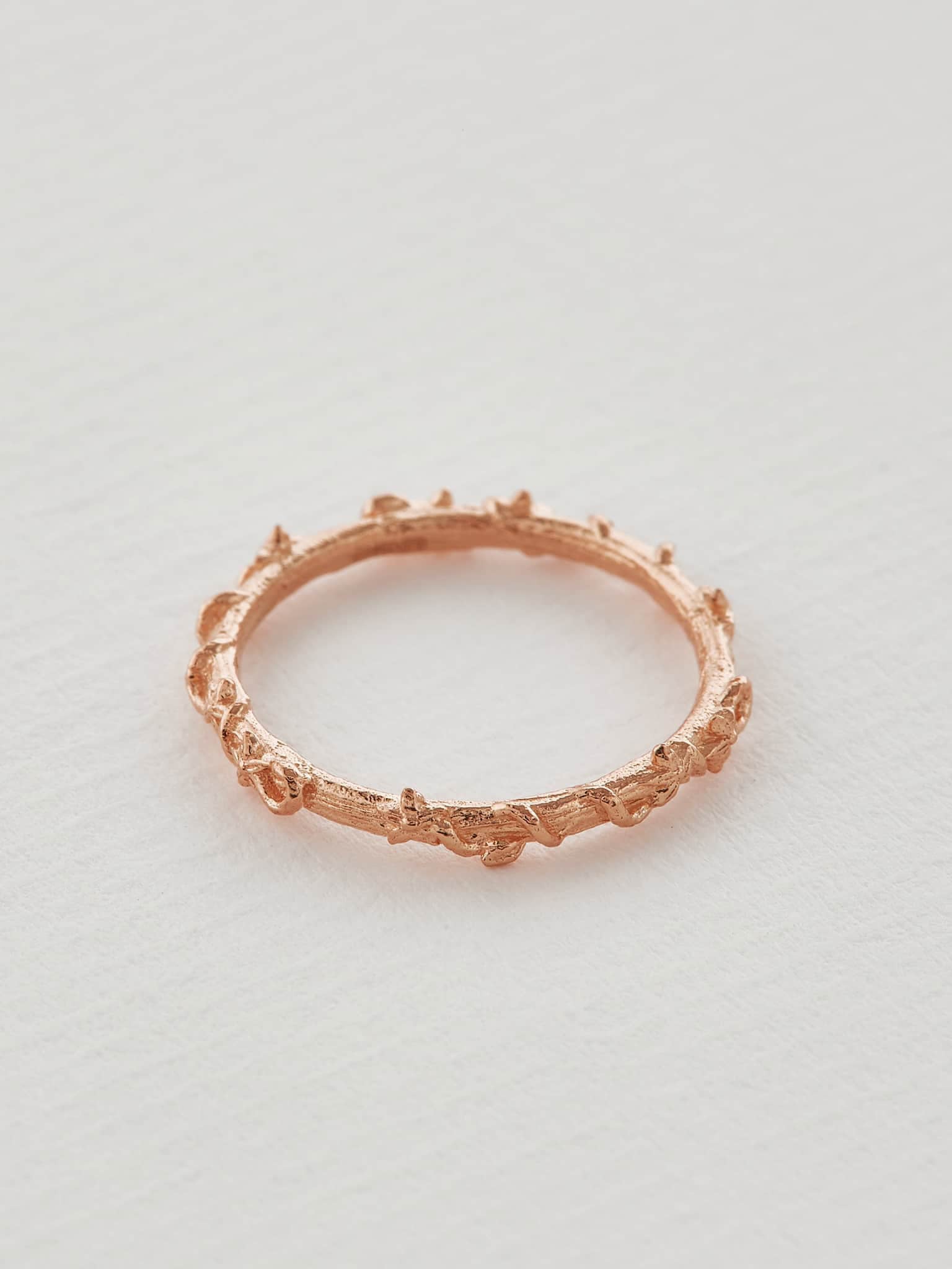 Fine Bark Ring - image 7 | 18ct rose gold