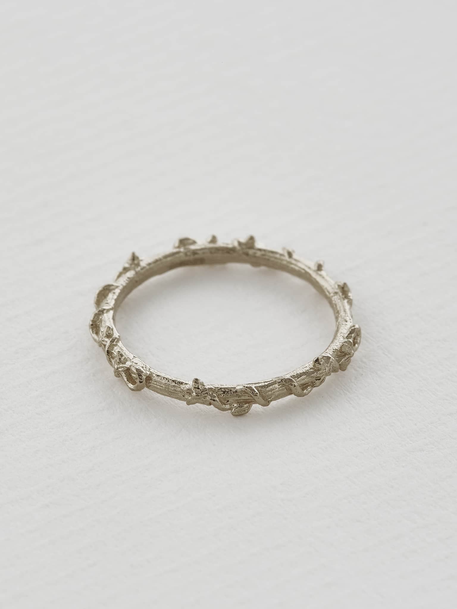 Fine Bark Ring - image 5 | 18ct white gold