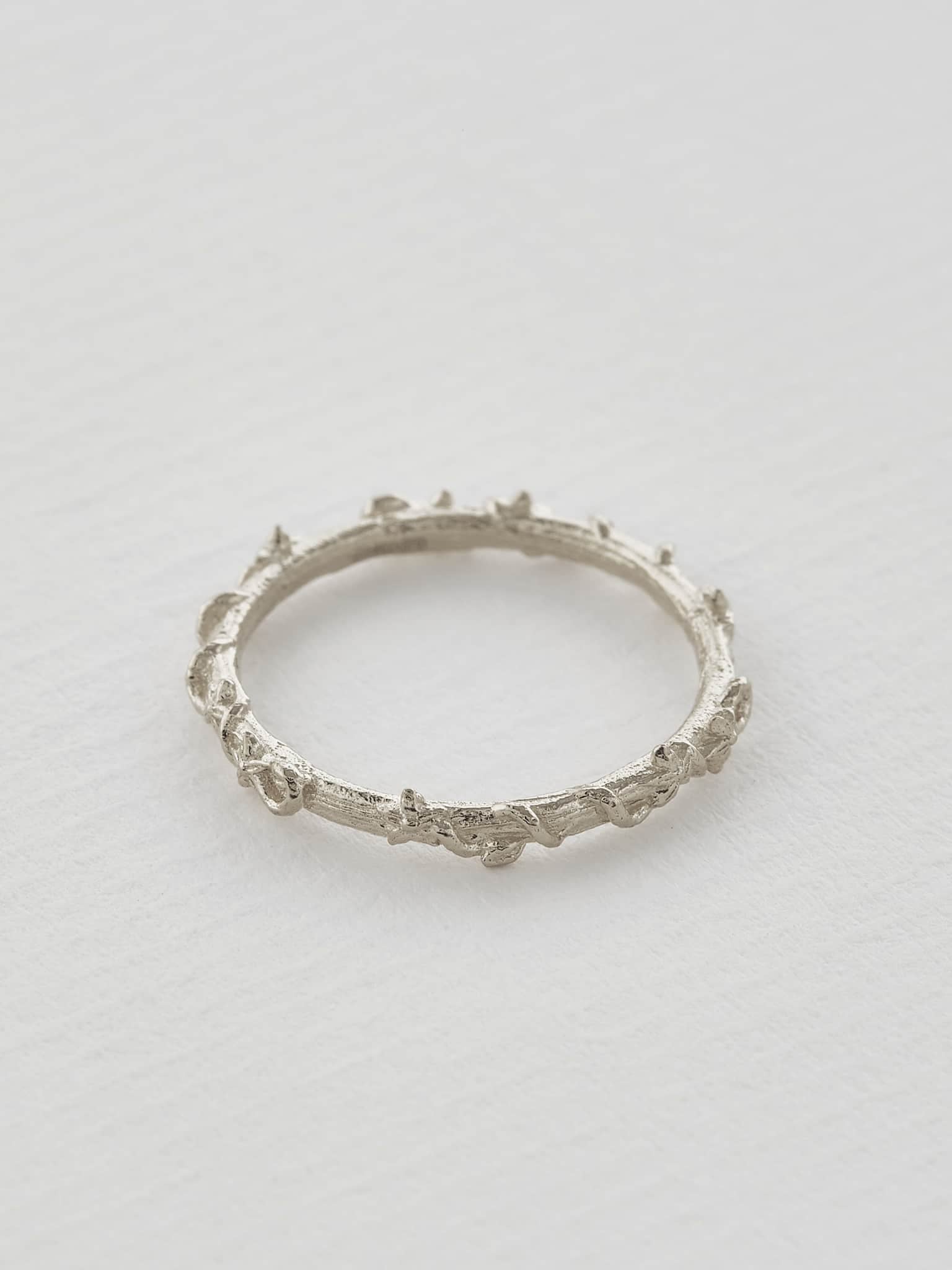 Fine Bark Ring - image 9 | platinum