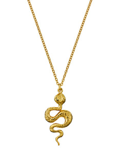 Floral Engraved Snake Necklace