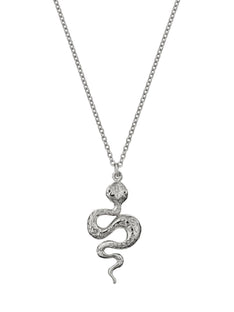 Floral Engraved Snake Necklace