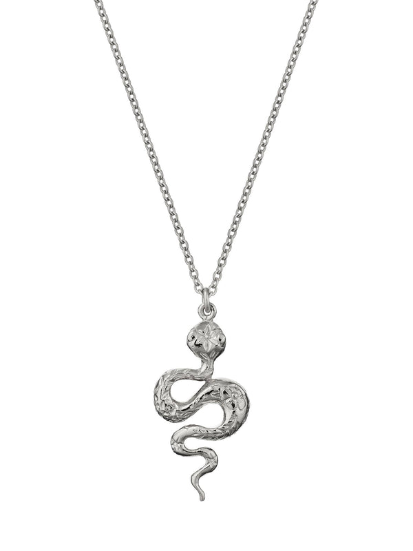 Floral Engraved Snake Necklace