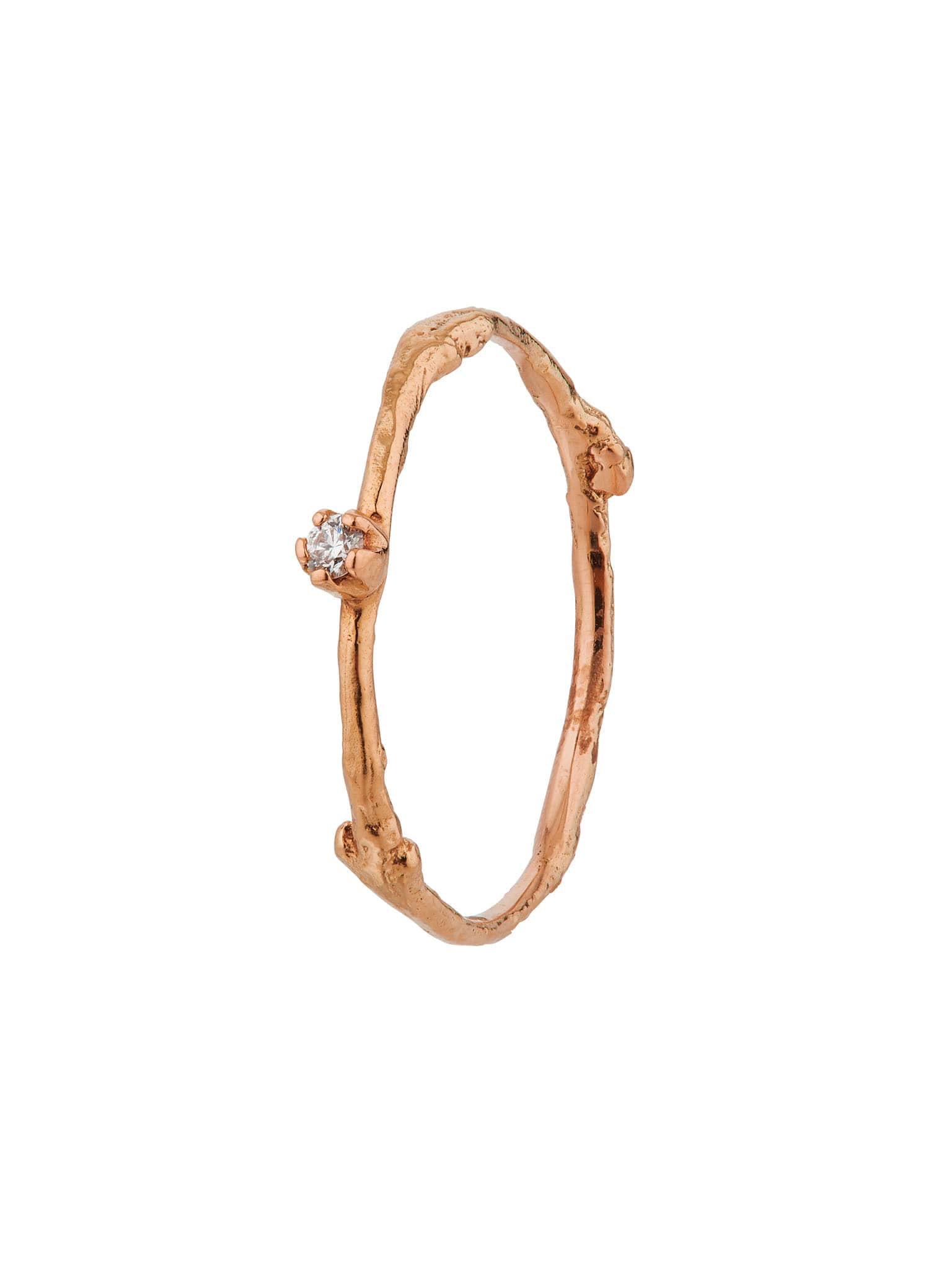 Fine Twig Diamond Ring - image 8 | 18ct rose gold
