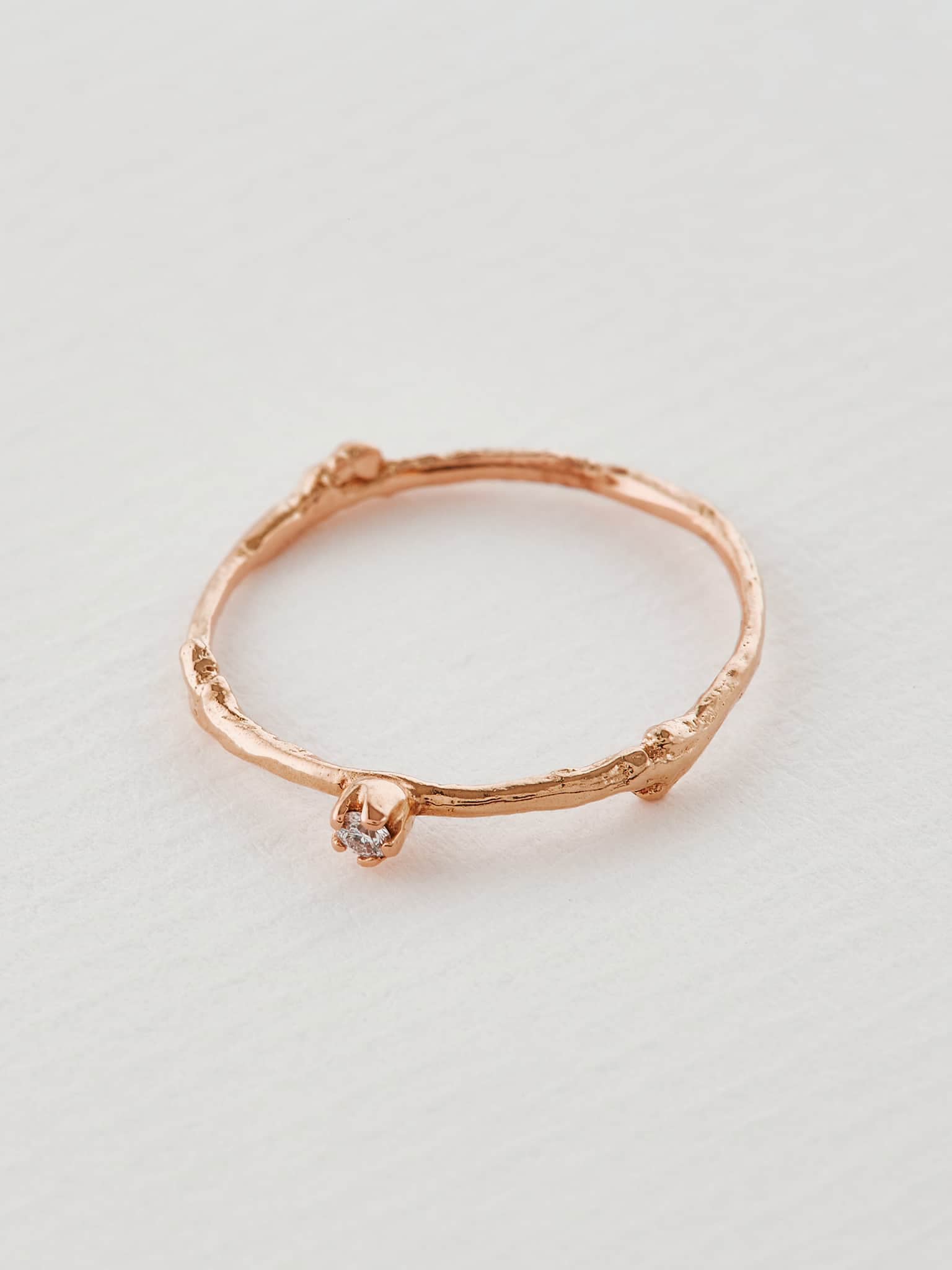 Fine Twig Diamond Ring - image 9 | 18ct rose gold