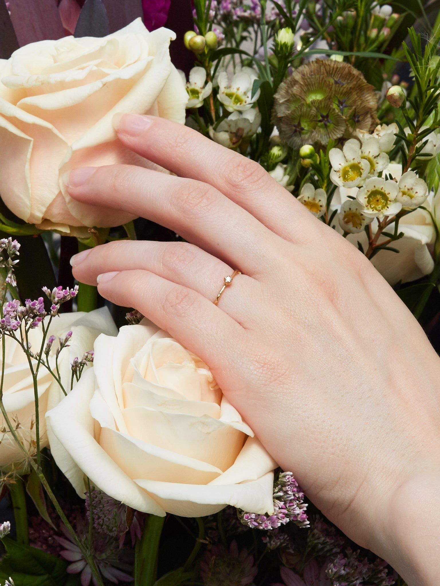 Fine Twig Diamond Ring - image 2