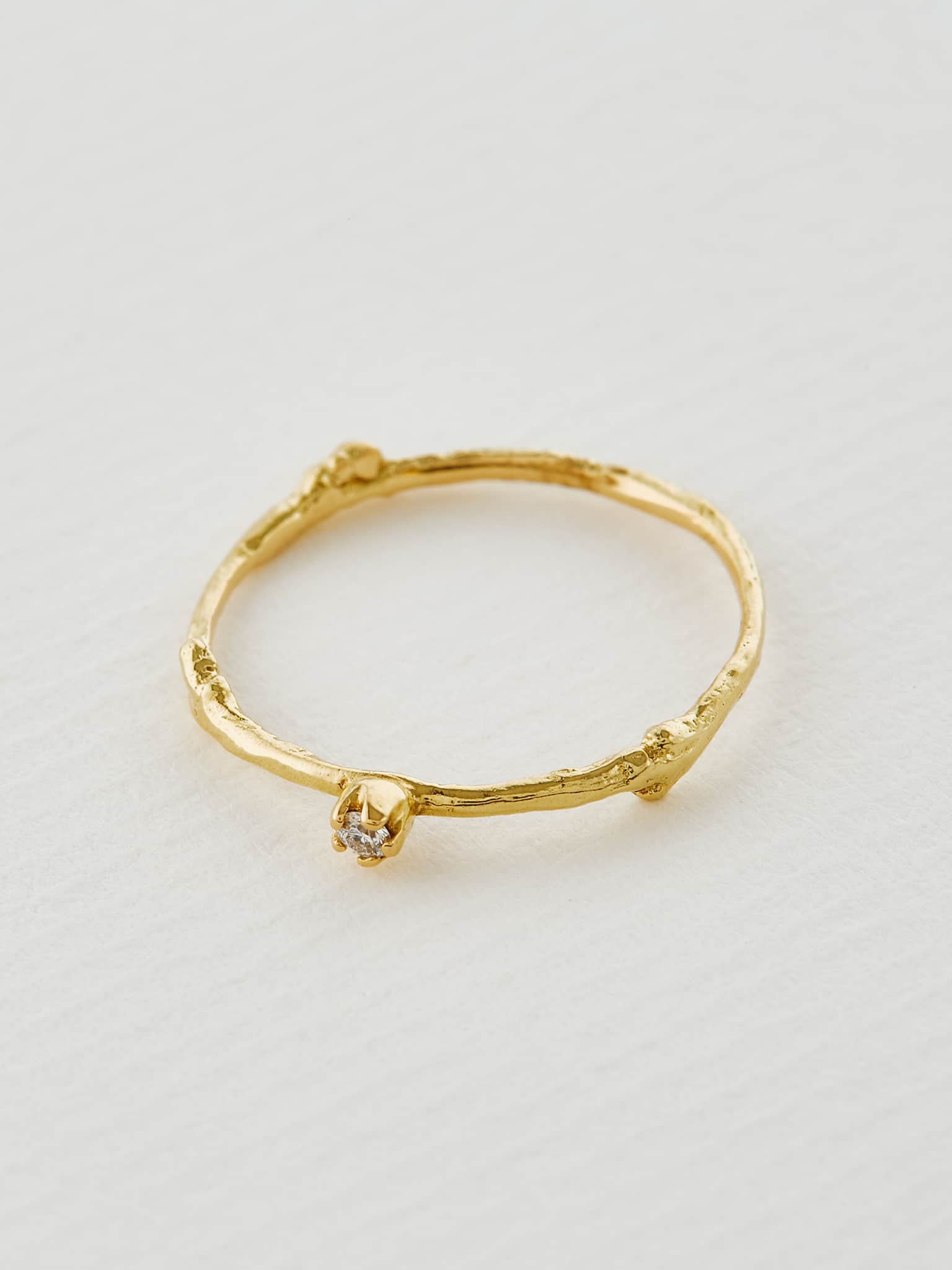 Fine Twig Diamond Ring - image 3 | 18ct yellow gold