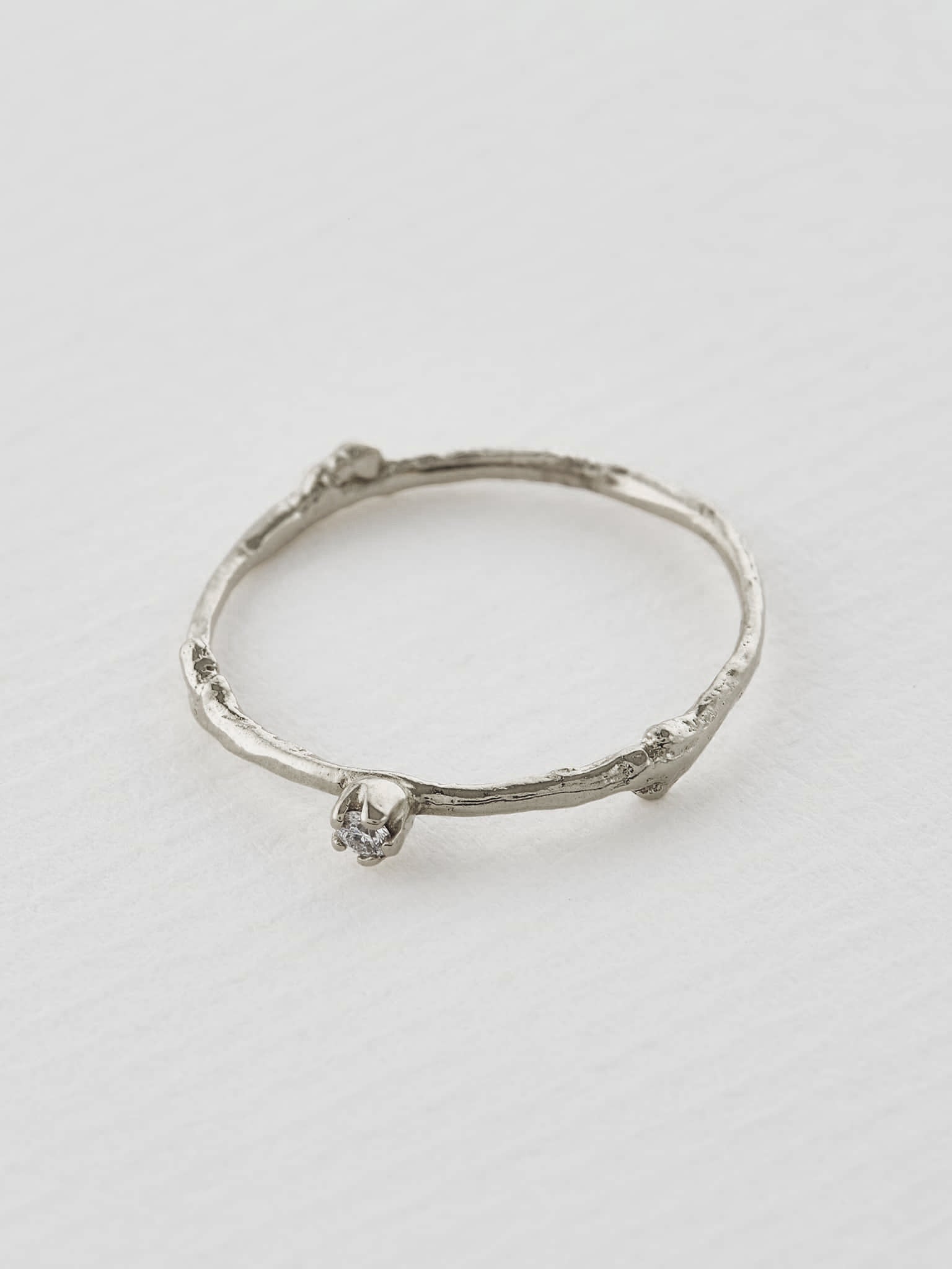 Fine Twig Diamond Ring - image 12 | platinum