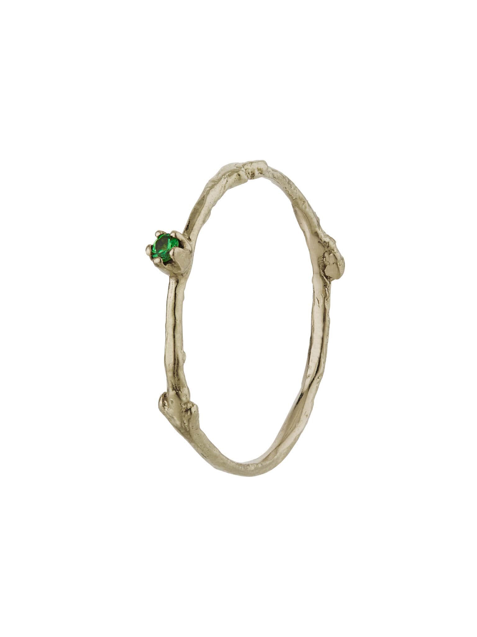 Fine Twig Tsavorite Ring - image 4 | 18ct white gold