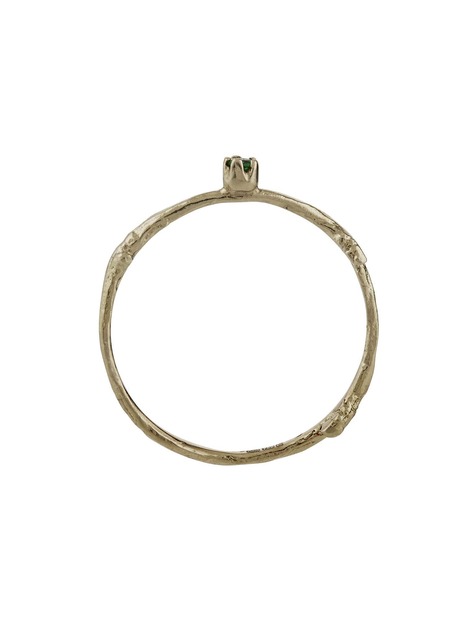 Fine Twig Tsavorite Ring - image 6 | 18ct white gold