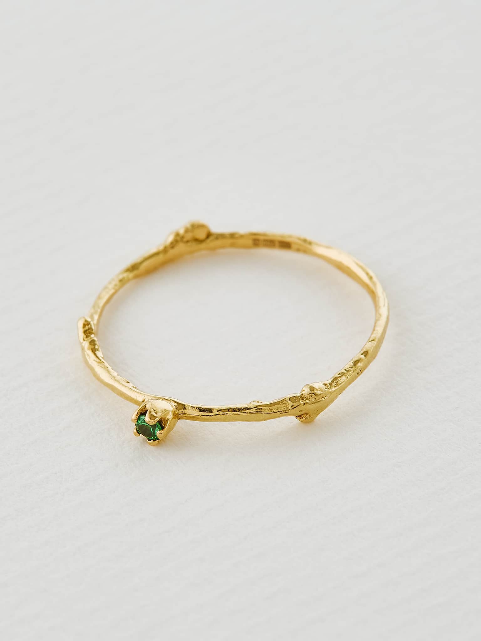 Fine Twig Tsavorite Ring - image 2 | 18ct yellow gold