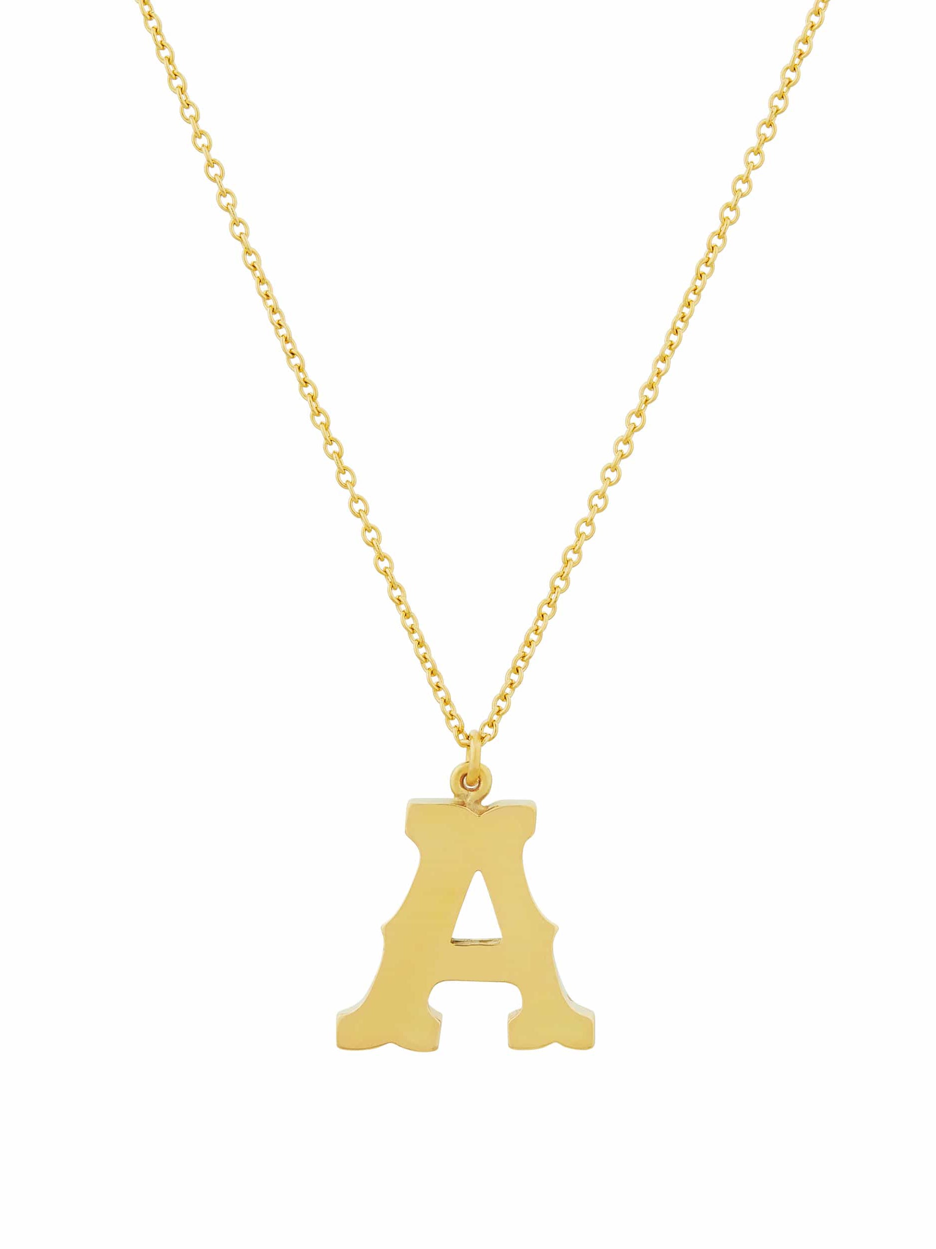 18ct Enamelled Letter A Necklace - image 3 | 18ct yellow gold