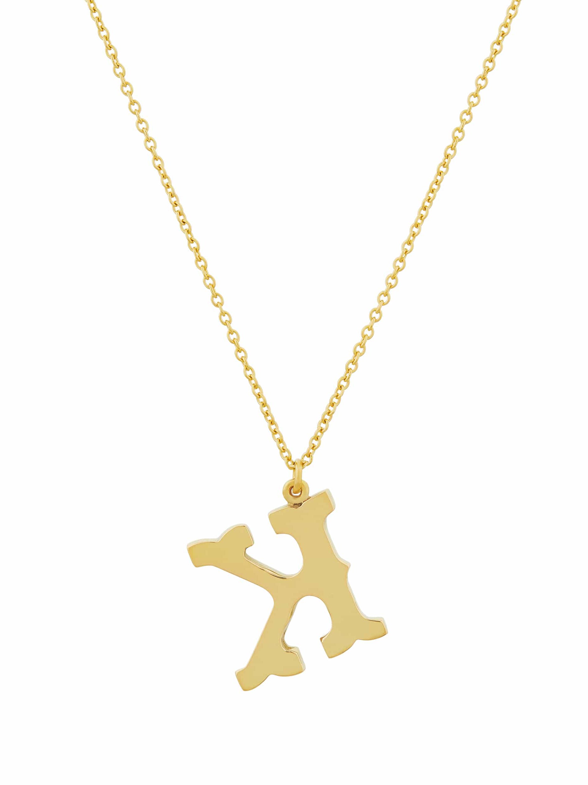 18ct Enamelled Letter K Necklace - image 3 | 18ct yellow gold